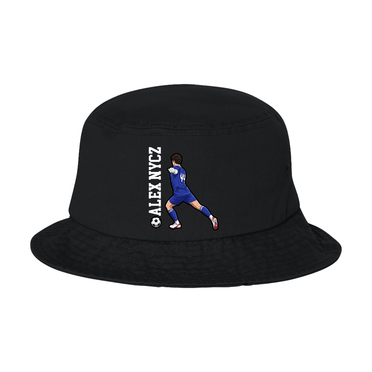 Bucket Cap — Name Vertical in Black