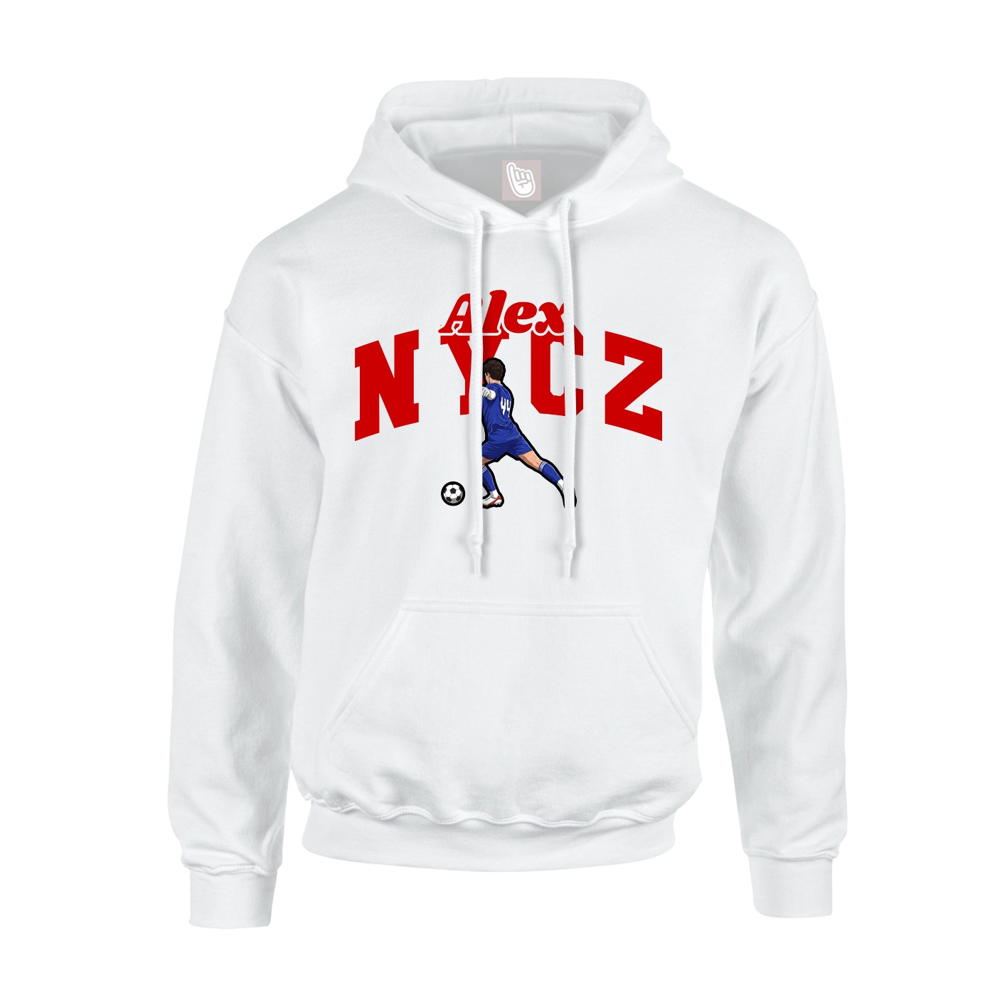 Youth Hoodie — Signature Arch in White