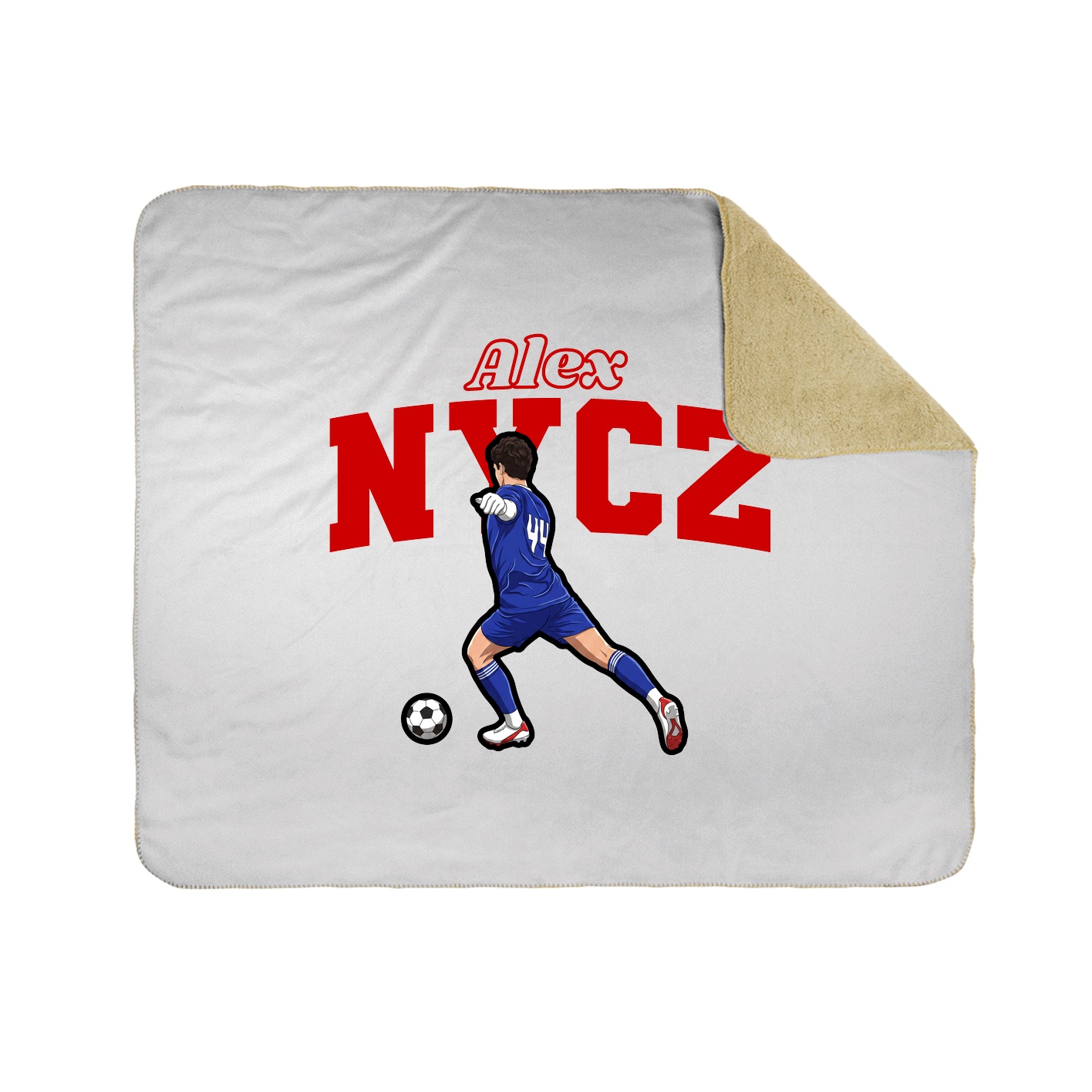 Throw Blanket — Name Arch in White