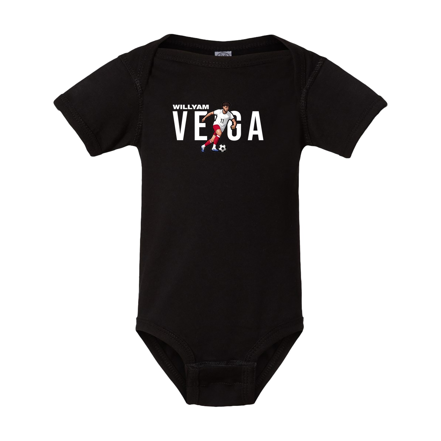 Baby Onesie — Player Name in Black