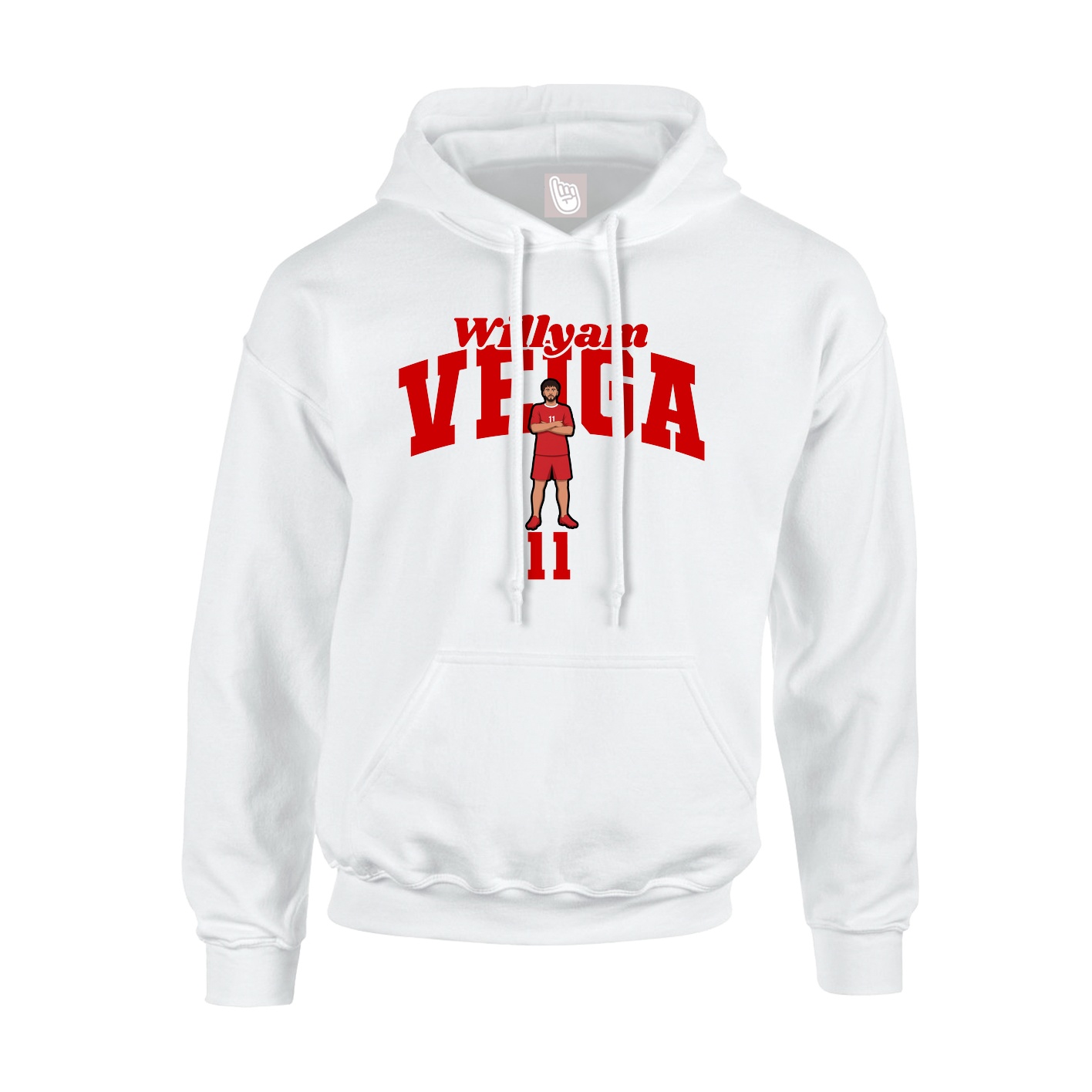 Hoodie — Signature Arch in White