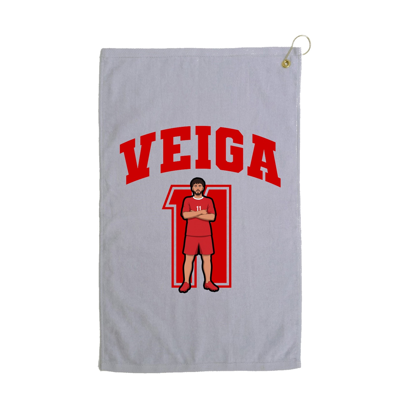 Golf Towel — Number in Grey