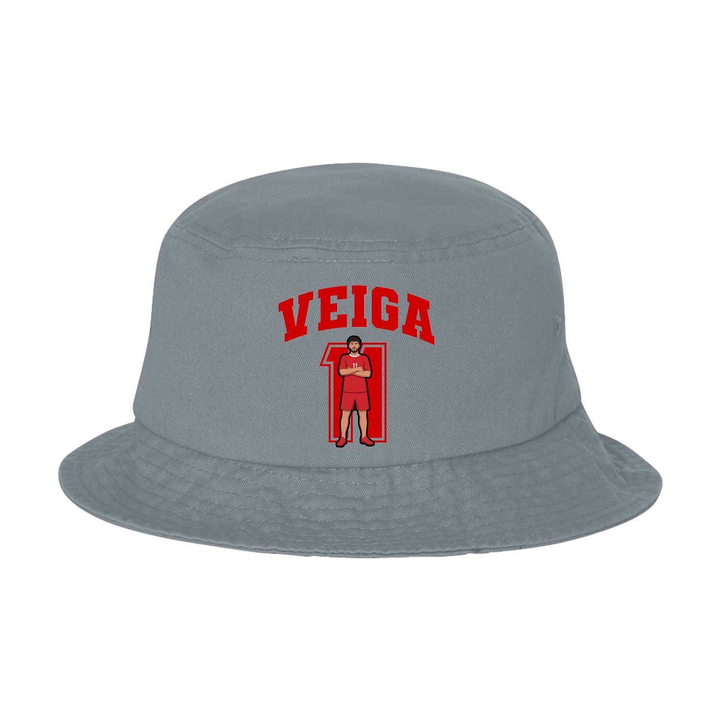 Bucket Cap — Number in Grey