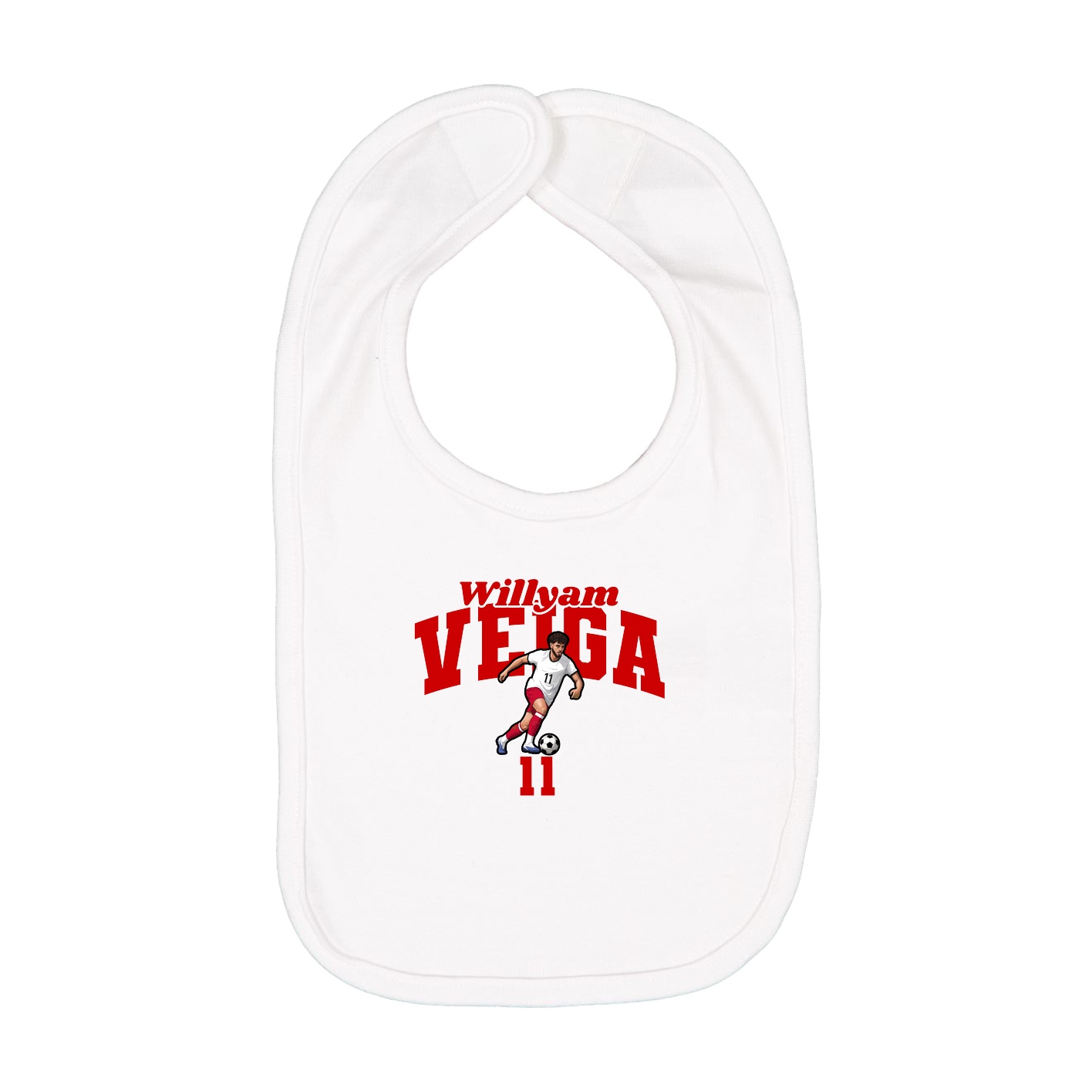 Infant Bib — Signature Arch in White