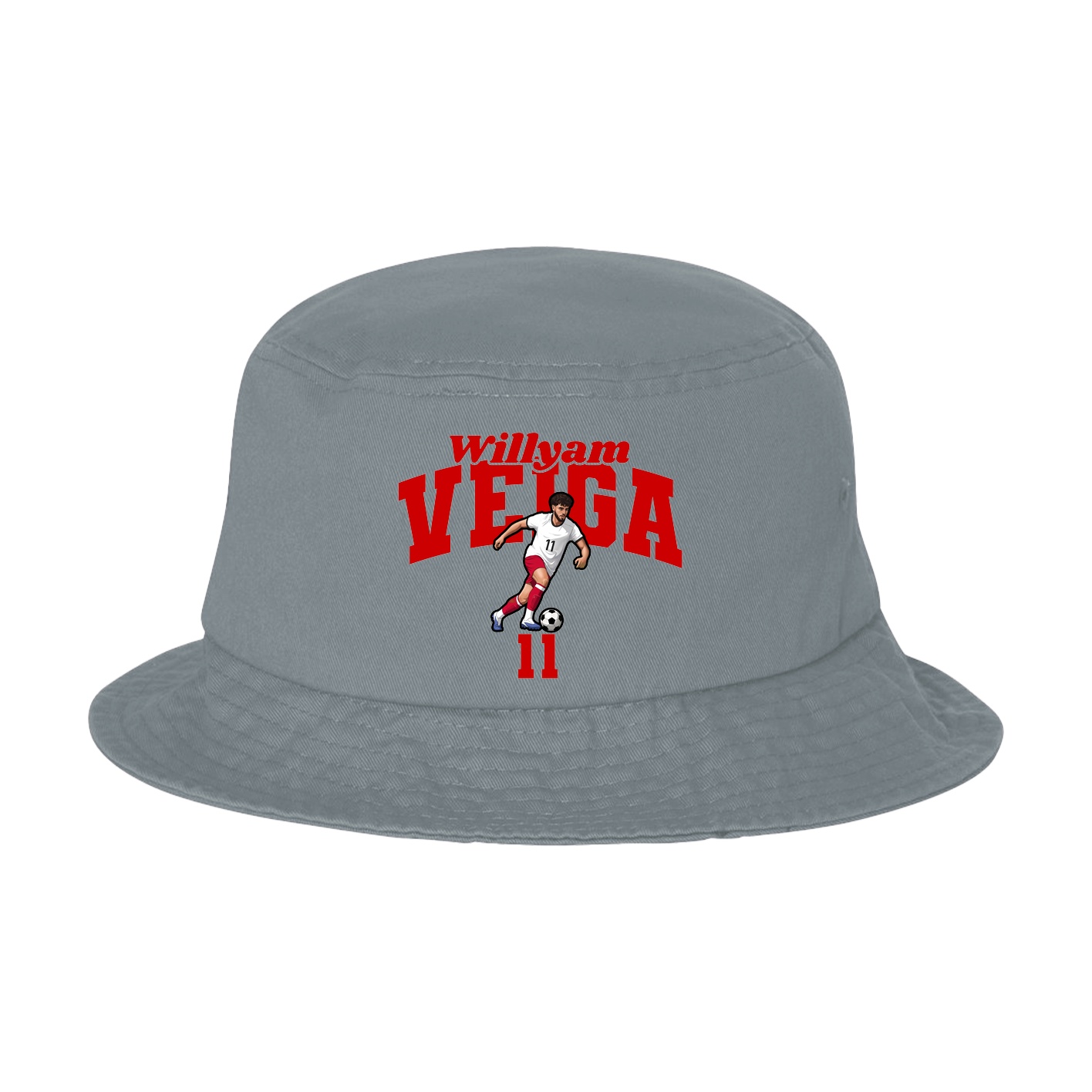 Bucket Cap — Signature Arch in Grey