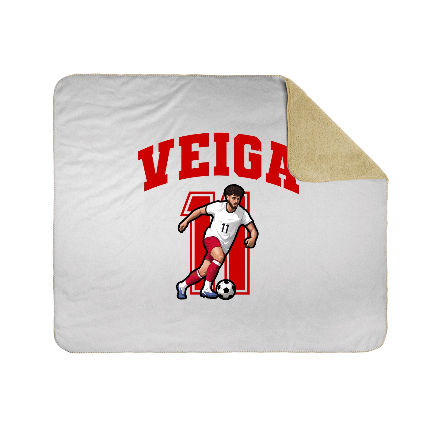 Throw Blanket — Number in White