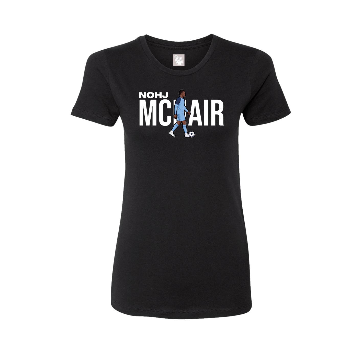Fitted Women's Tee — Player Name in Black
