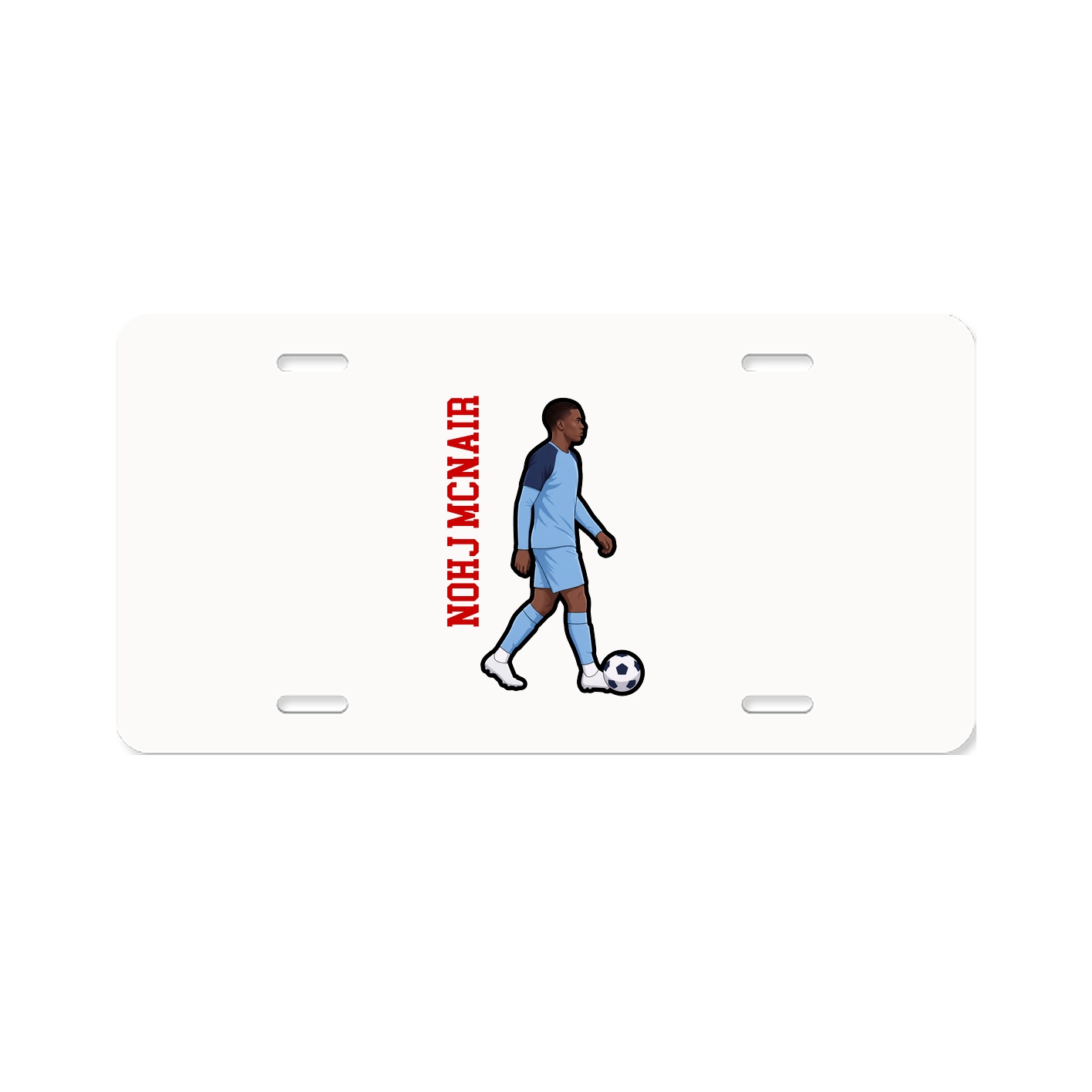 License Plate — Name Vertical in Classic