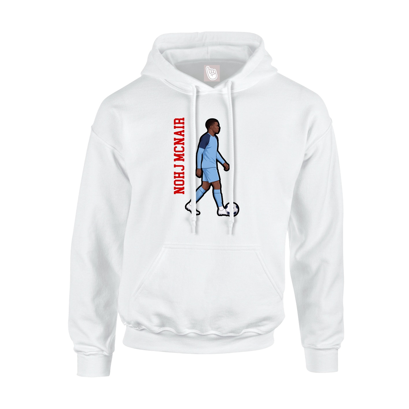 Hoodie — Name Vertical in White