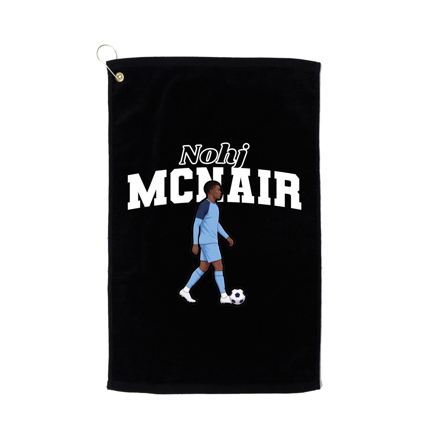 Golf Towel — Name Arch in Black