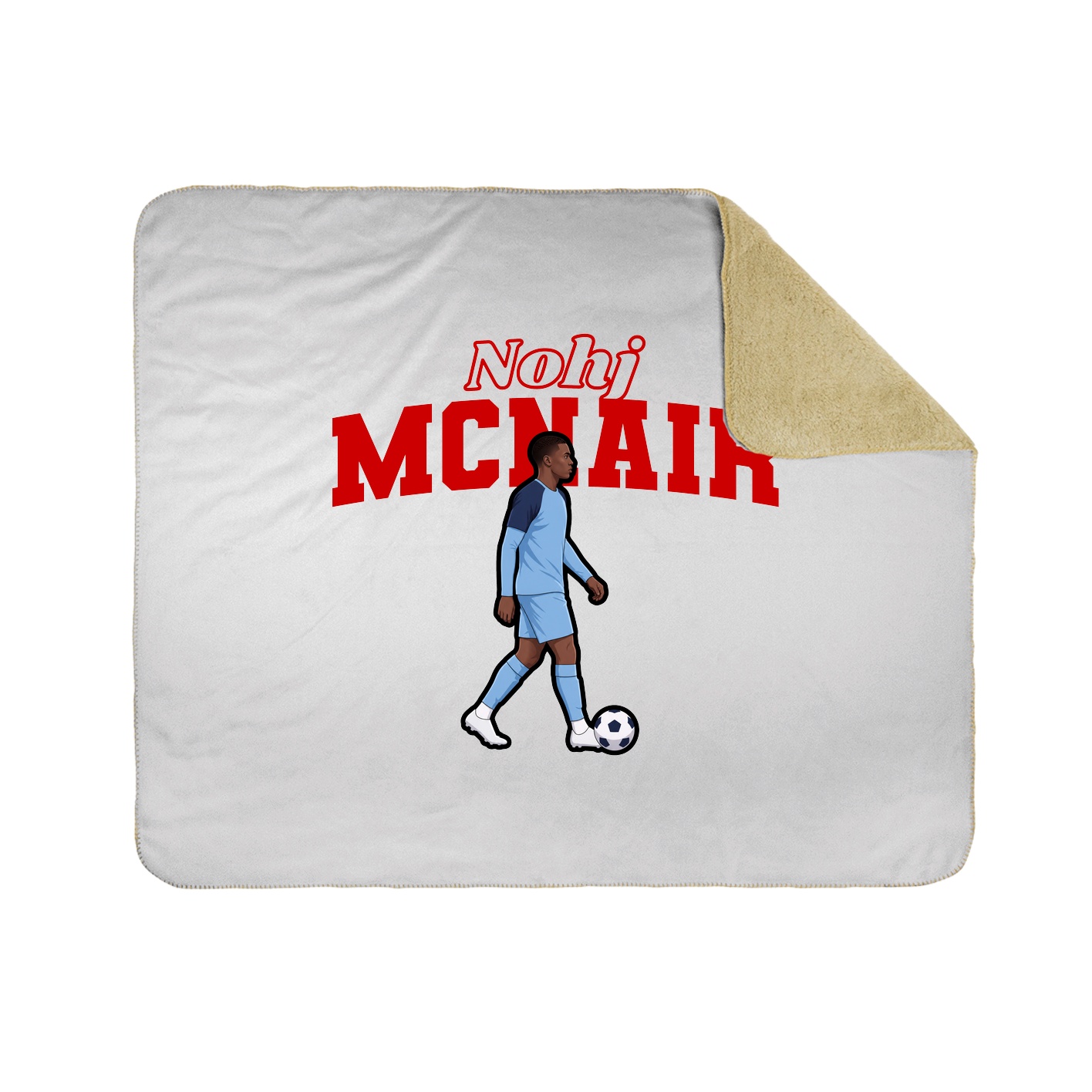 Throw Blanket — Name Arch in White