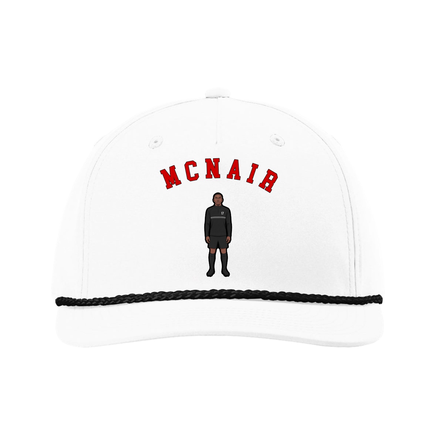 Five-Panel Classic Rope Cap — Shirsey Arch in White