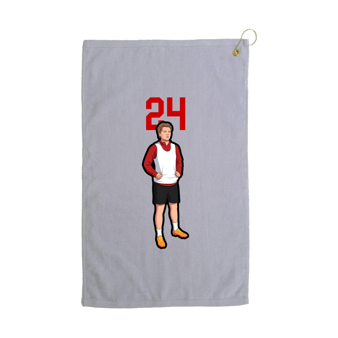 Golf Towel — Number Top in Grey