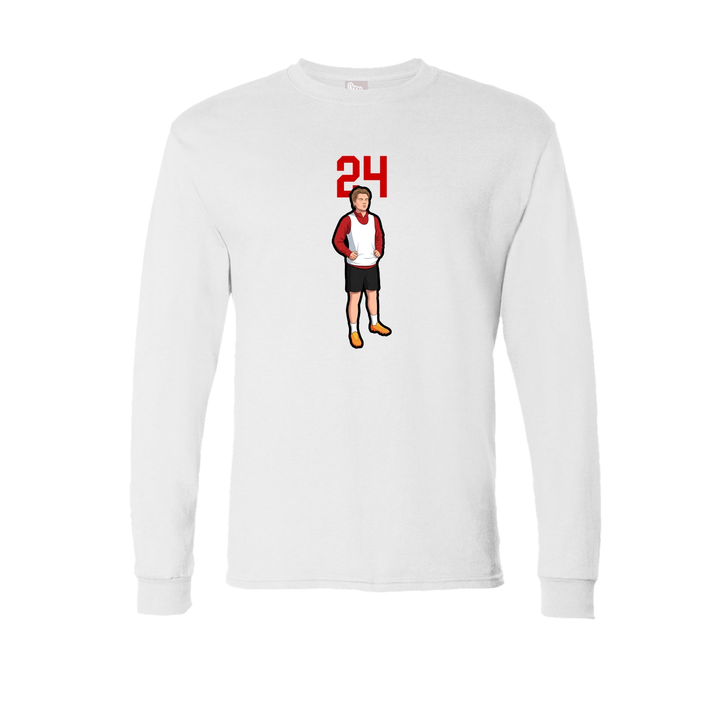 Long Sleeve Tee — Number Top in White