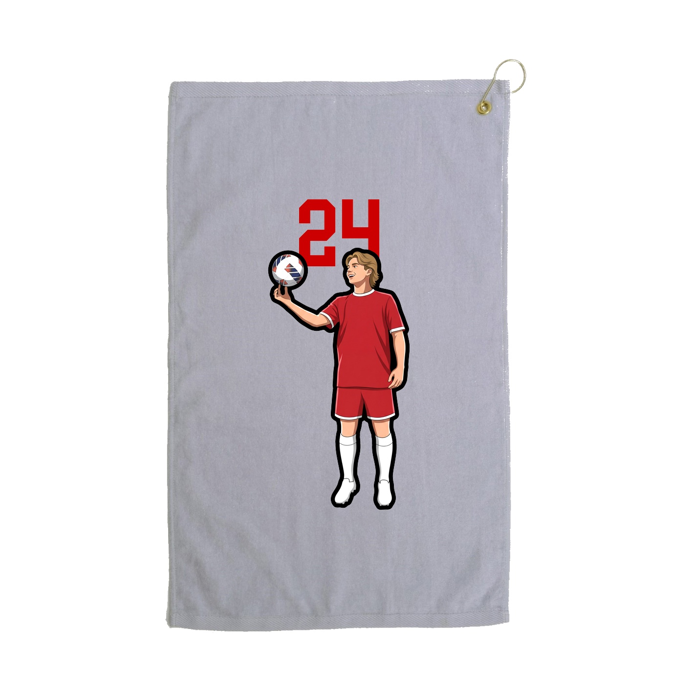 Golf Towel — Number Top in Grey