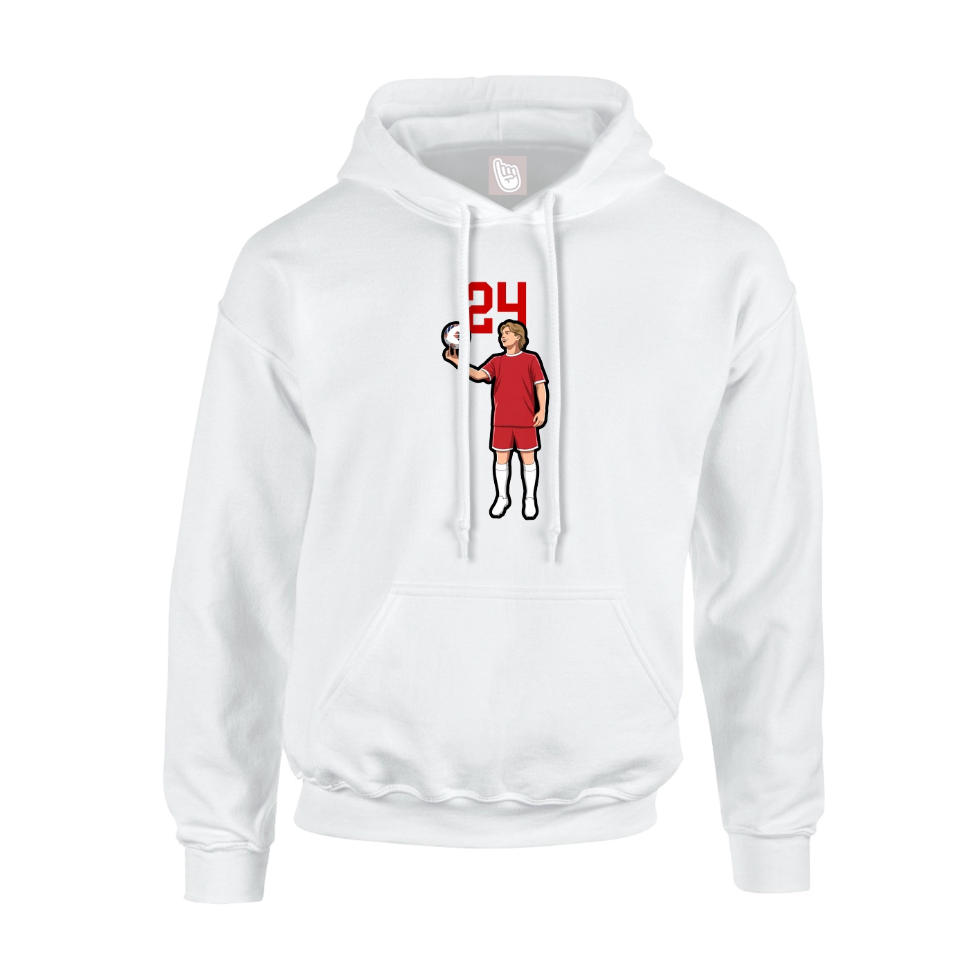 Hoodie — Number Top in White