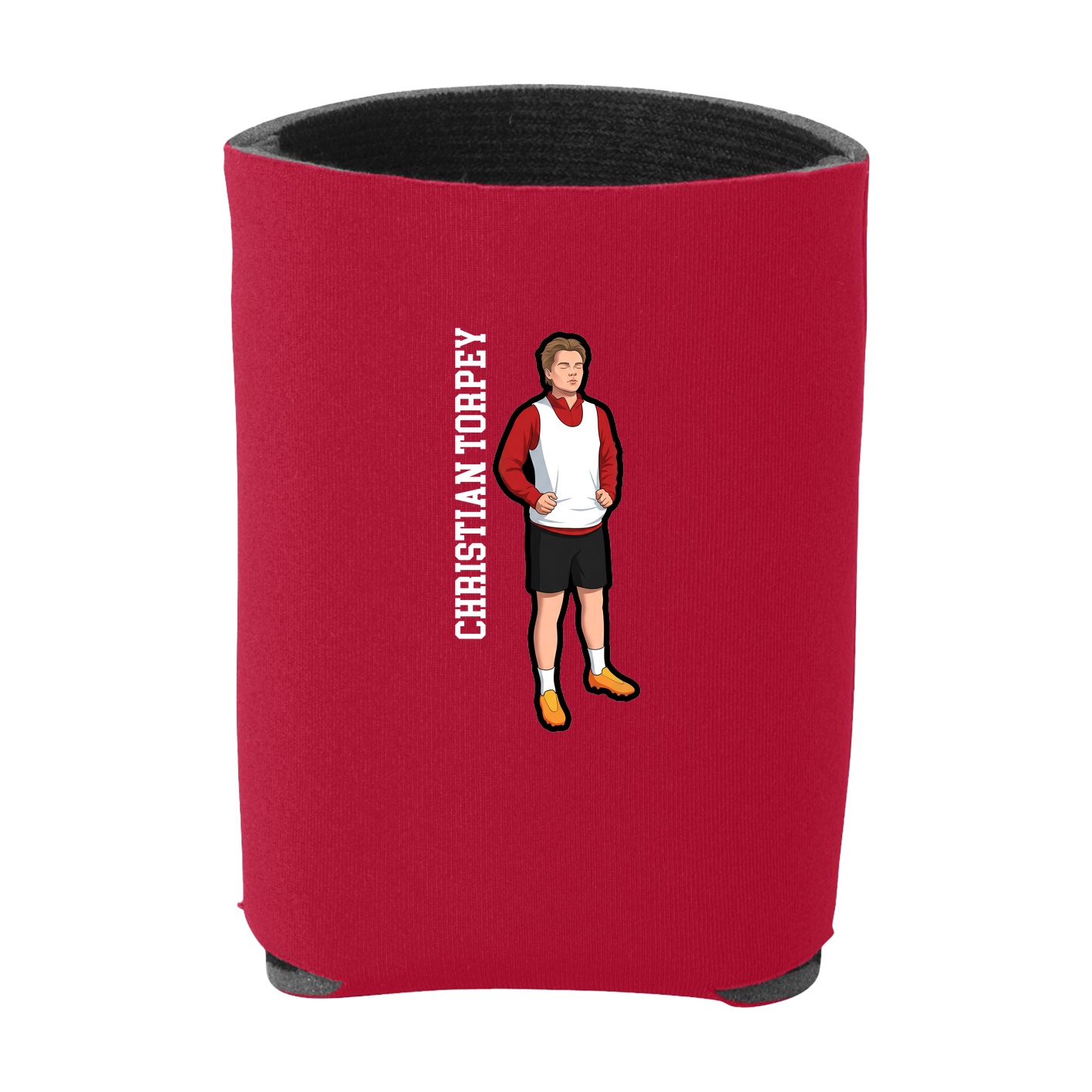 Can Holder — Name Vertical in Red