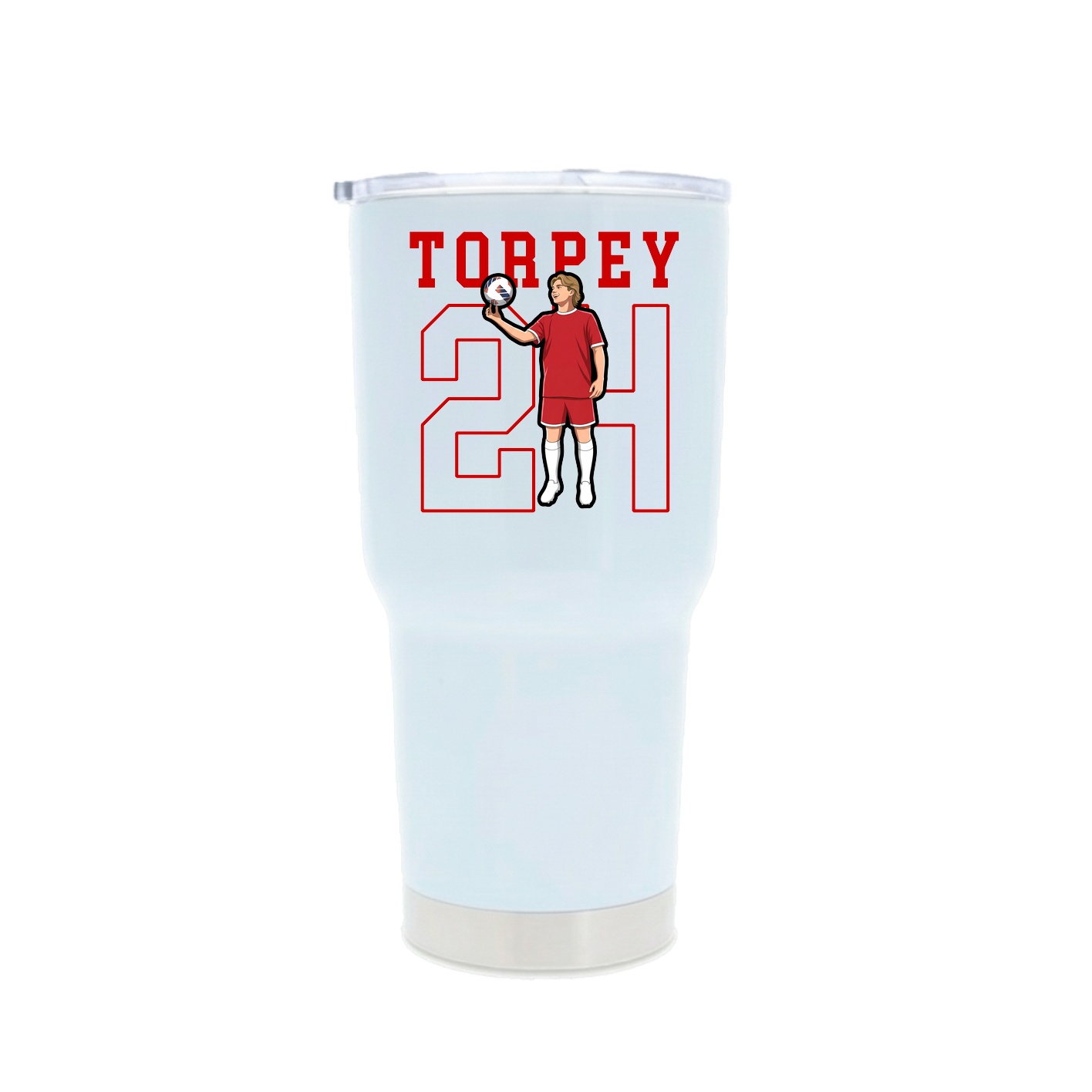30oz Stainless Steel Tumbler — Shirsey in White