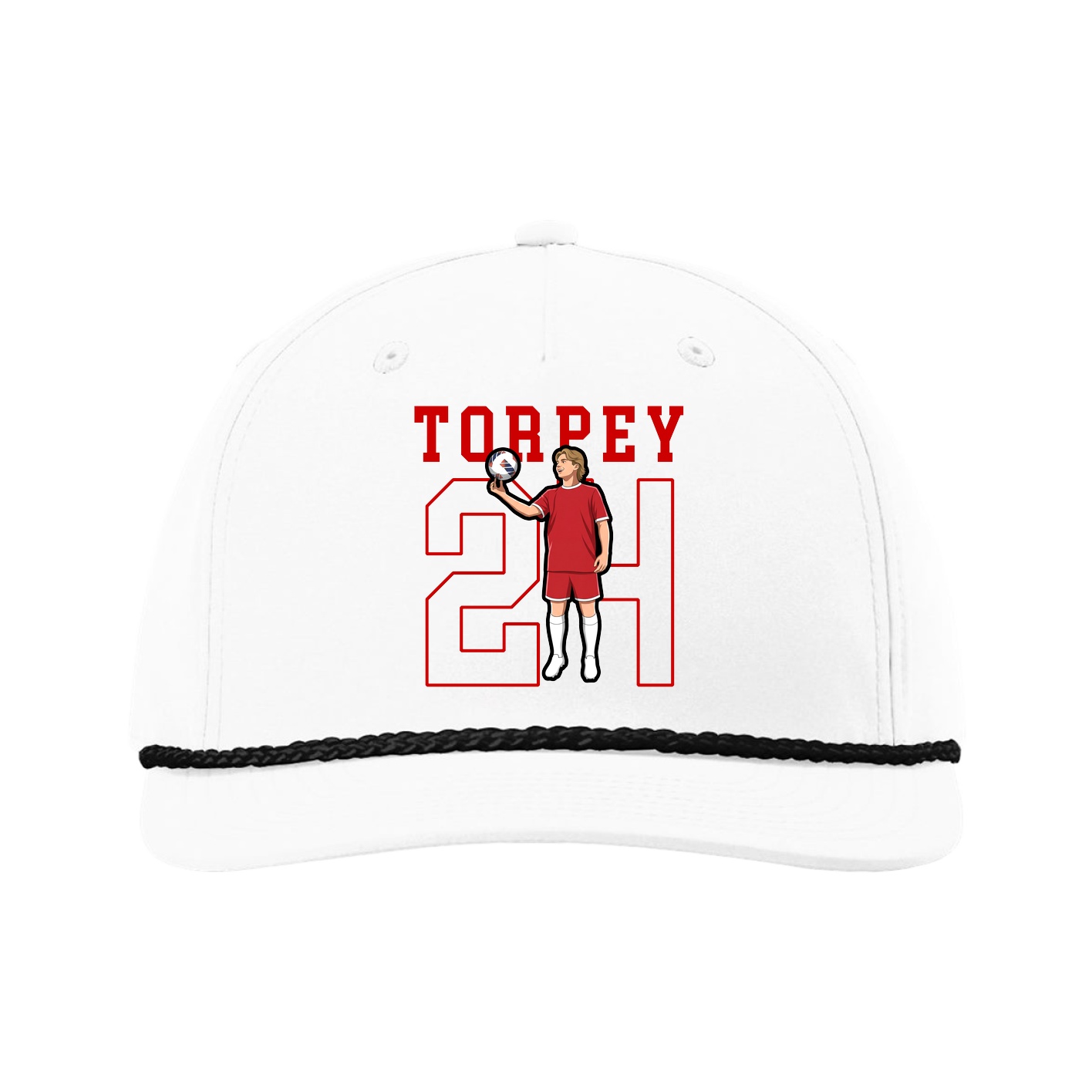 Five-Panel Classic Rope Cap — Shirsey in White