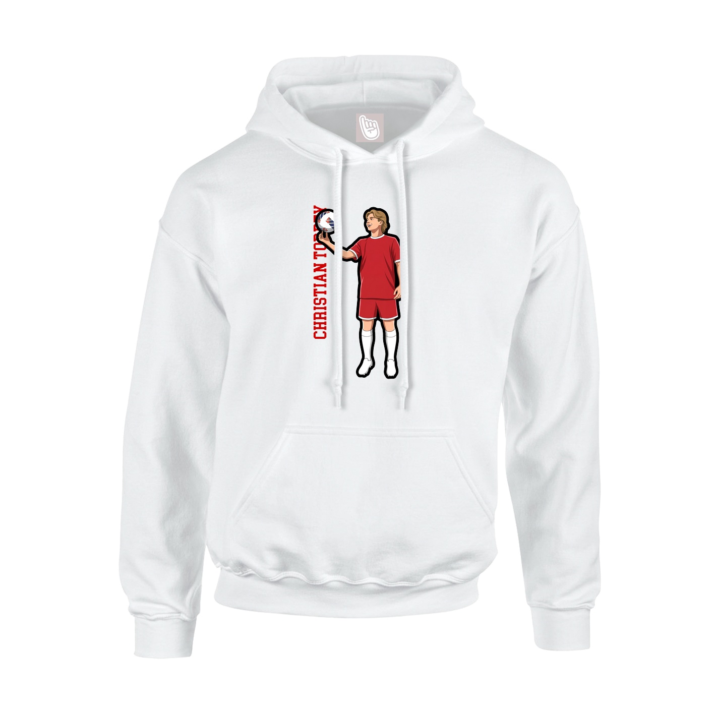 Youth Hoodie — Name Vertical in White