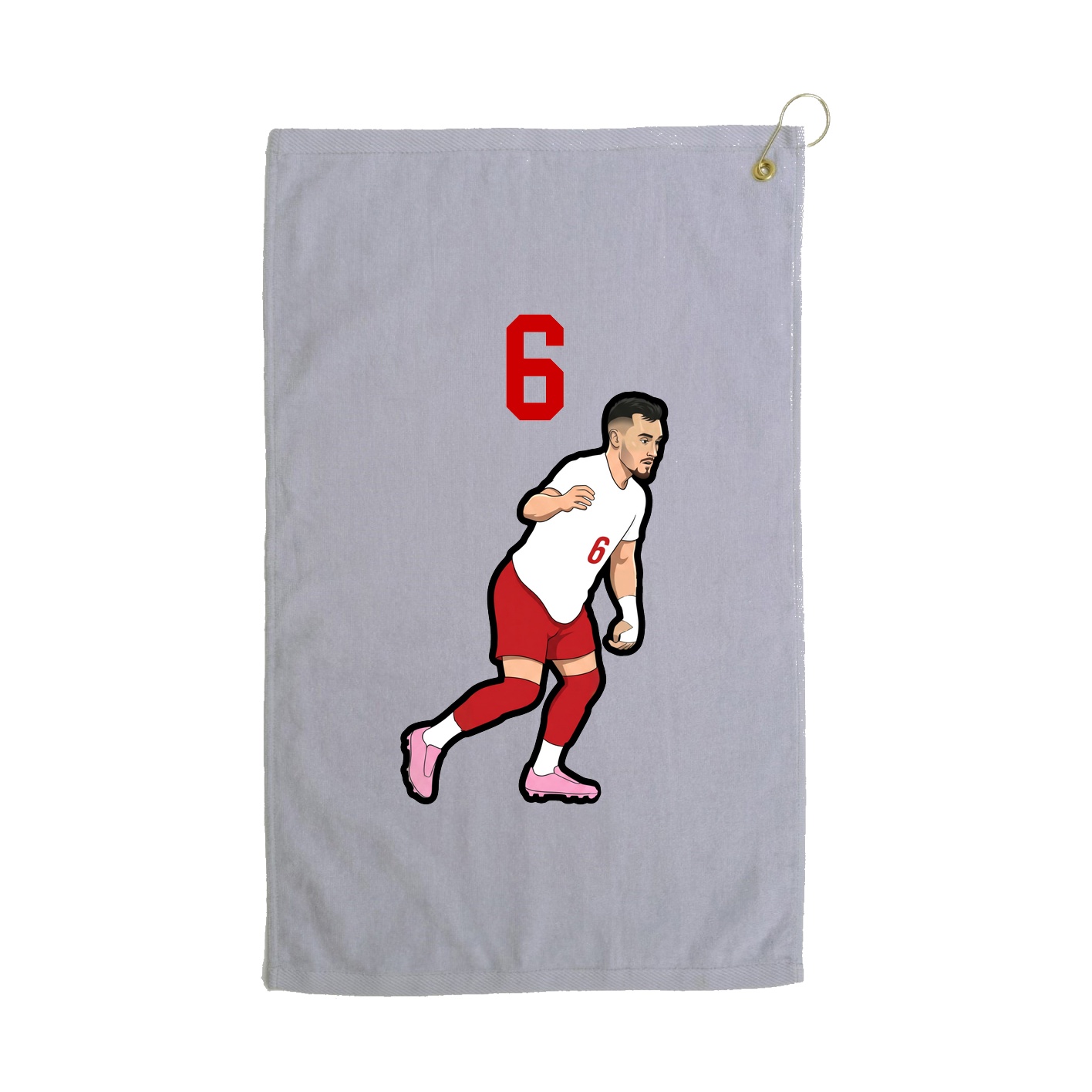 Golf Towel — Number Top in Grey