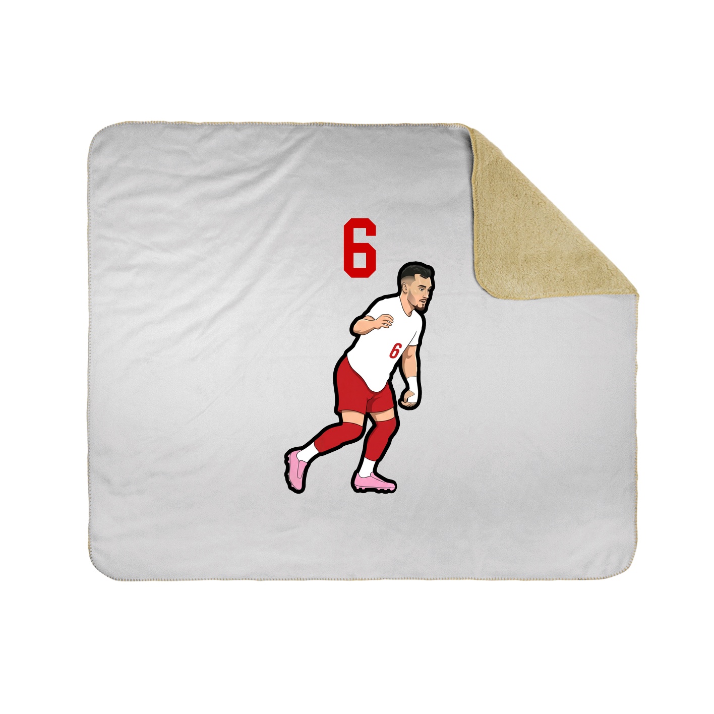 Throw Blanket — Number Top in White