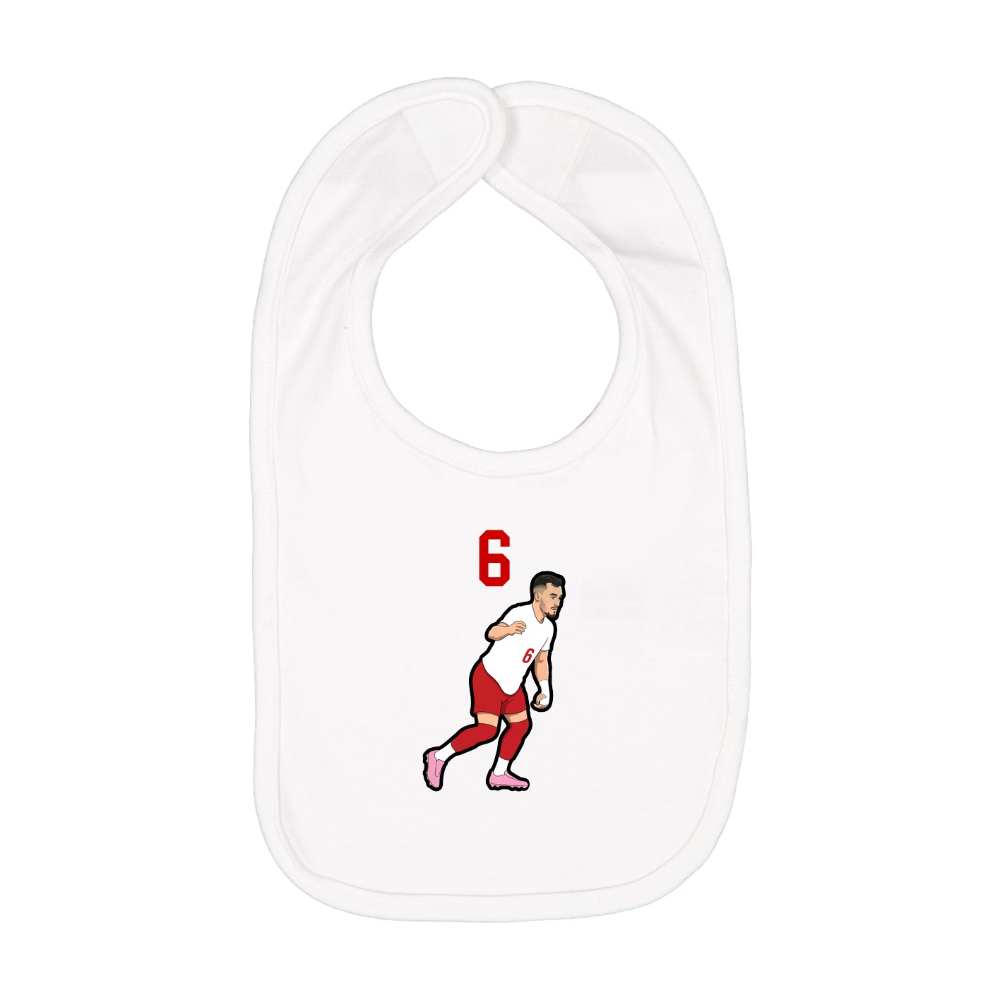 Infant Bib — Number Top in White