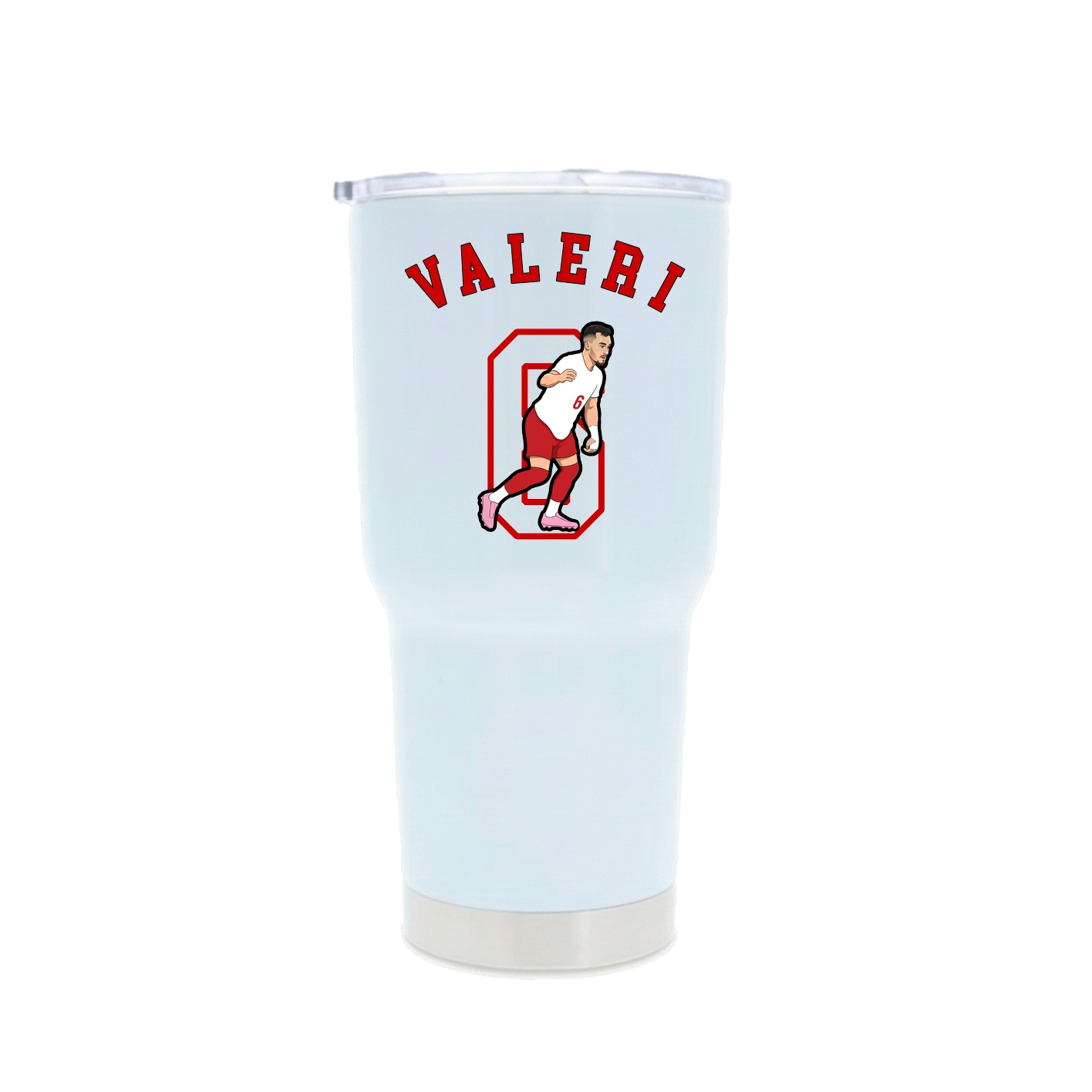 30oz Stainless Steel Tumbler — Shirsey Arch in White
