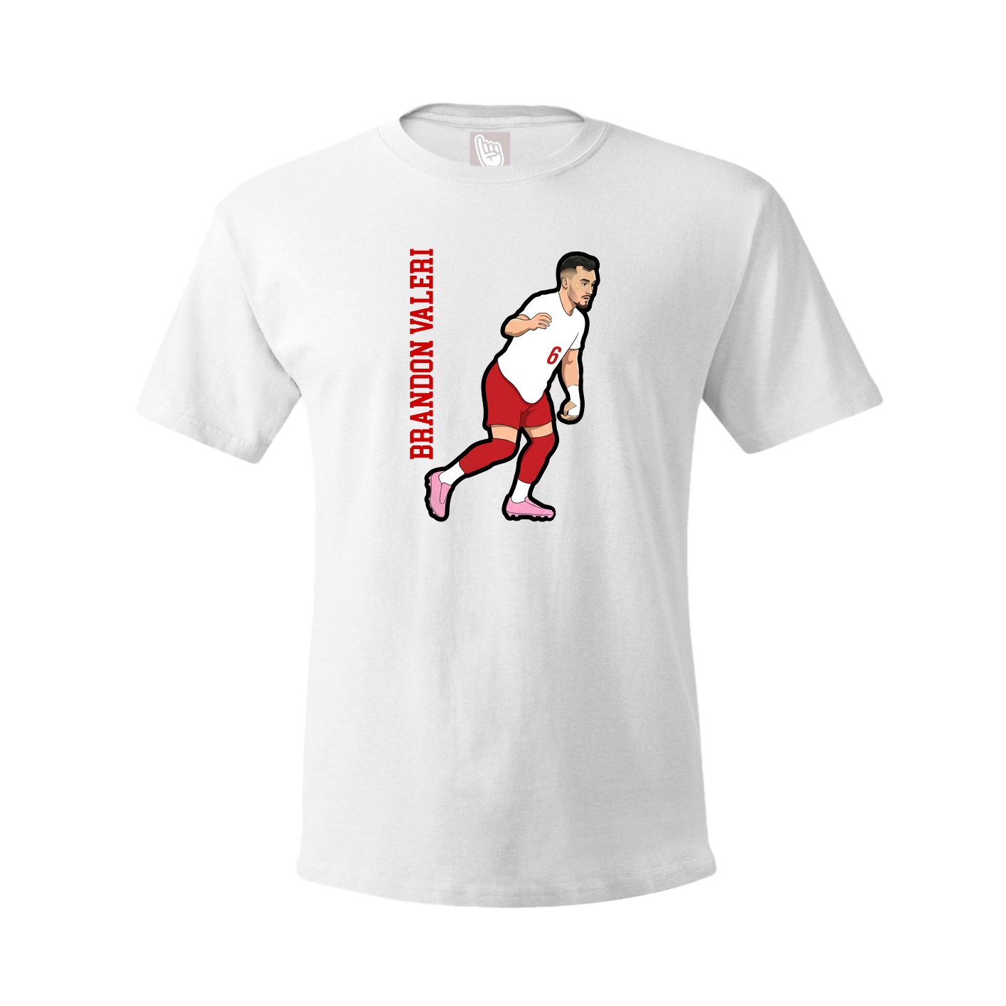 Youth Tee — Name Vertical in White