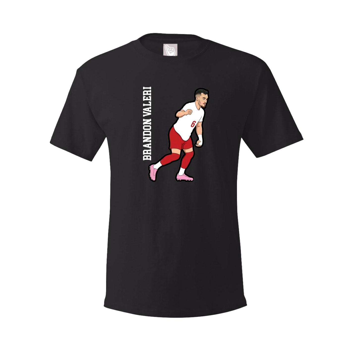 Youth Tee — Name Vertical in Black