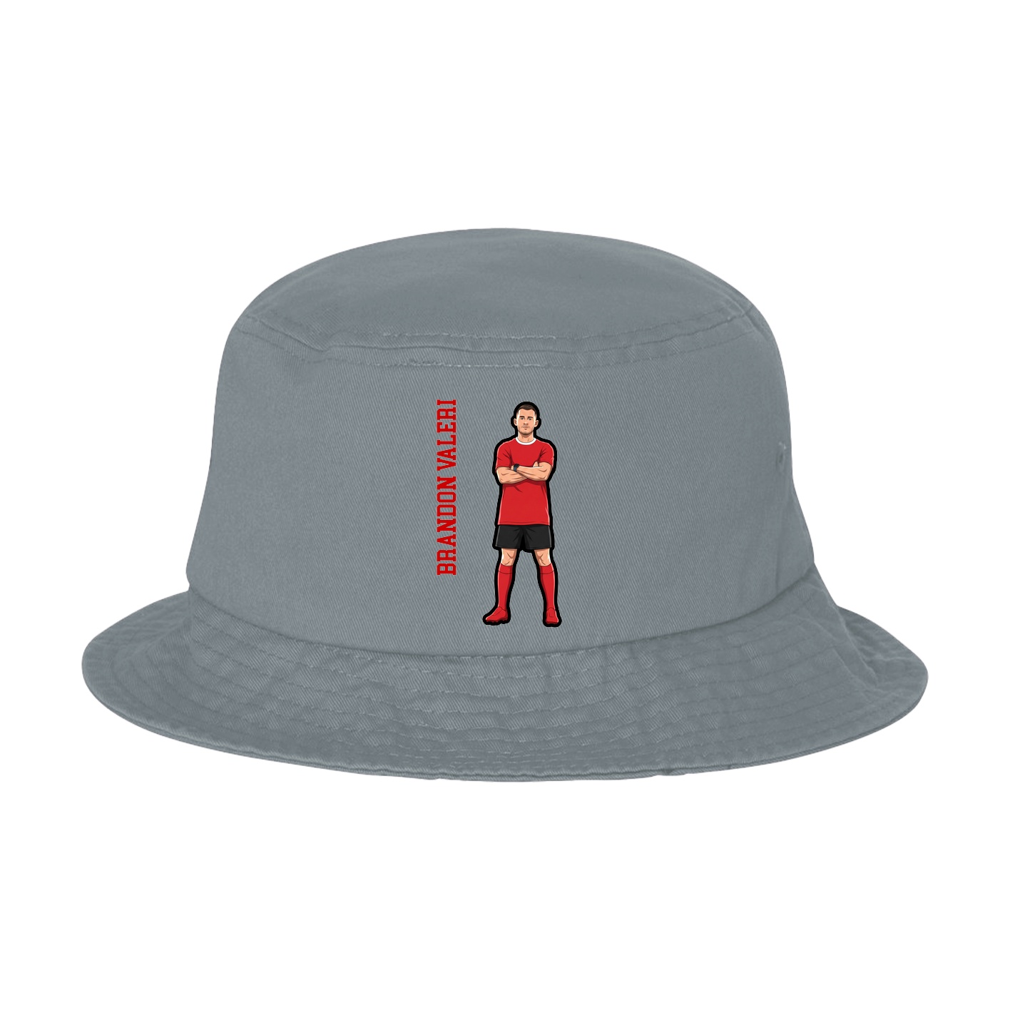 Bucket Cap — Name Vertical in Grey