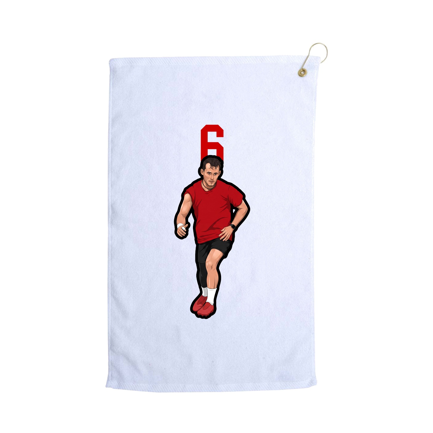 Golf Towel — Number Top in White