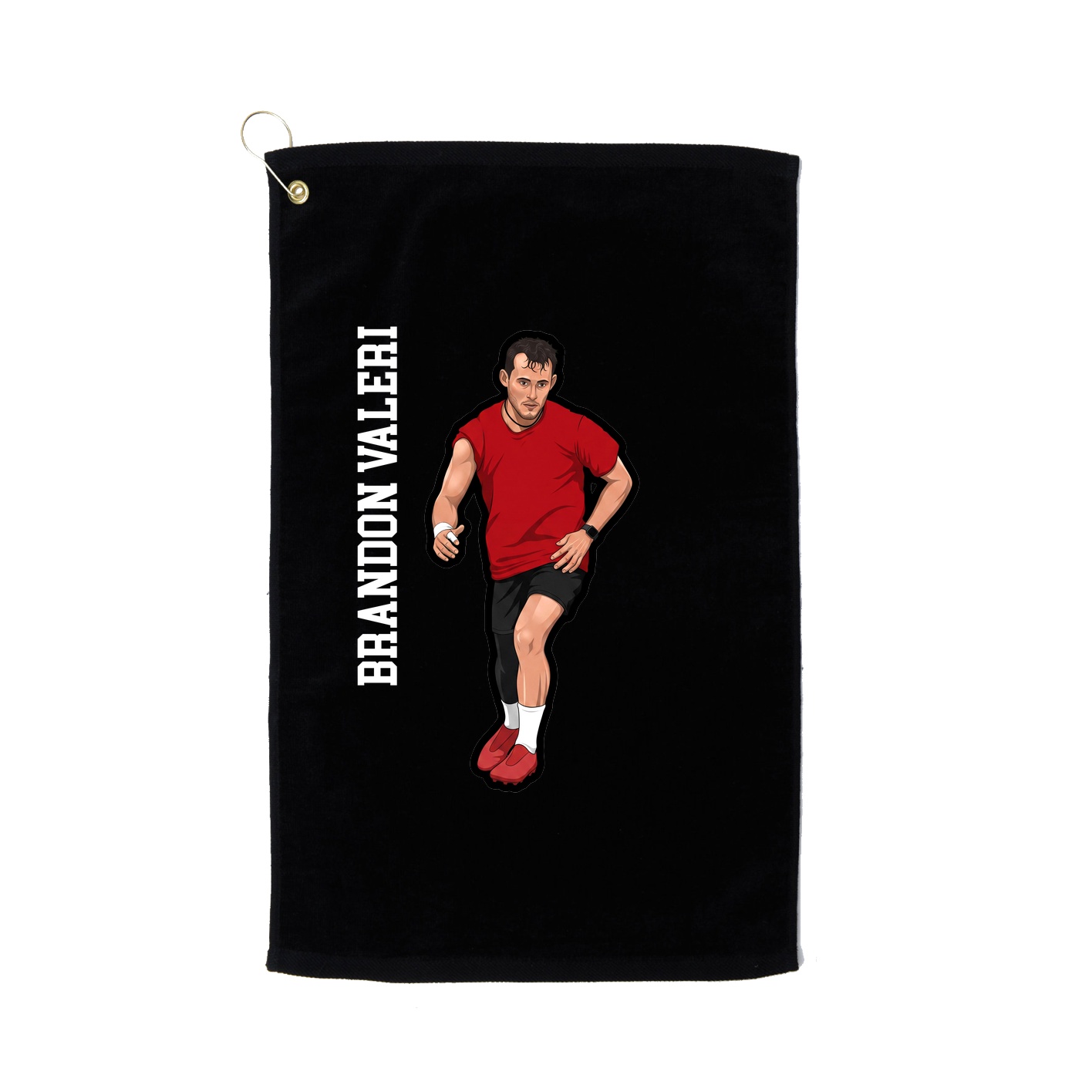 Golf Towel — Name Vertical in Black