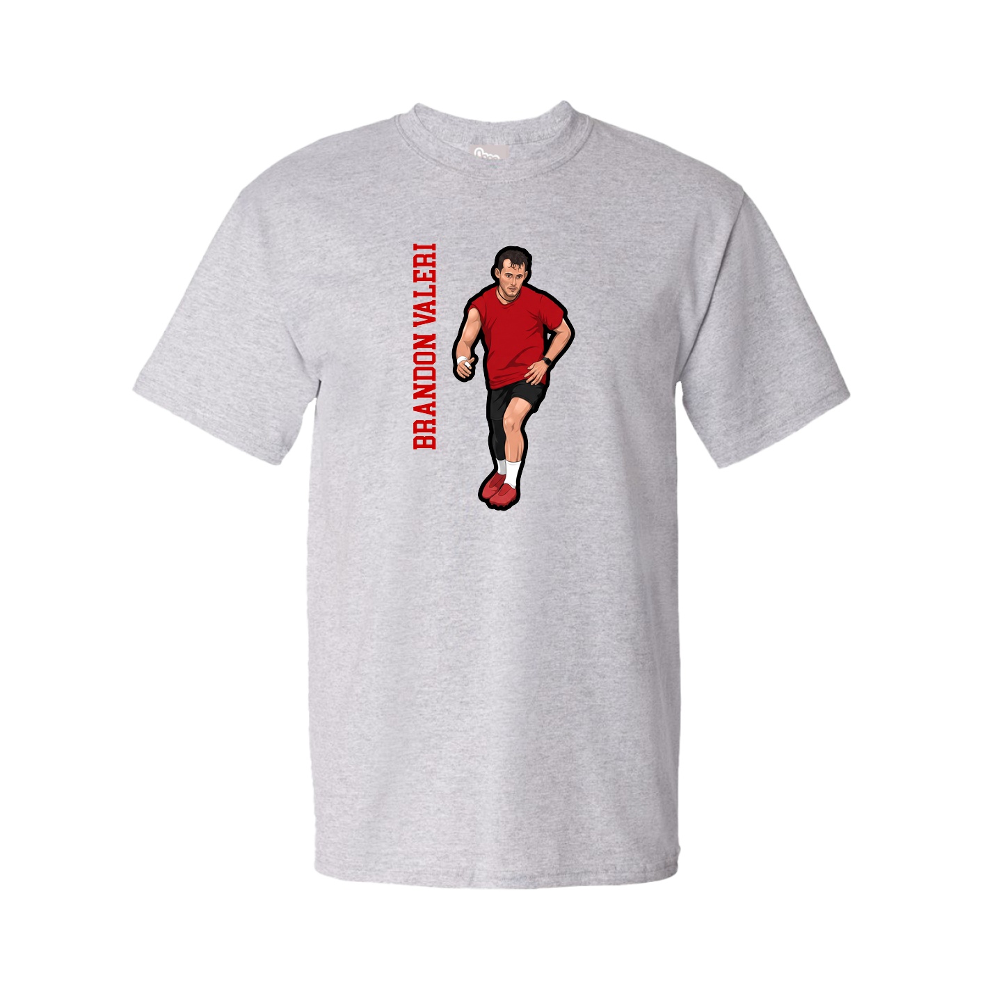 Tee — Name Vertical in Grey