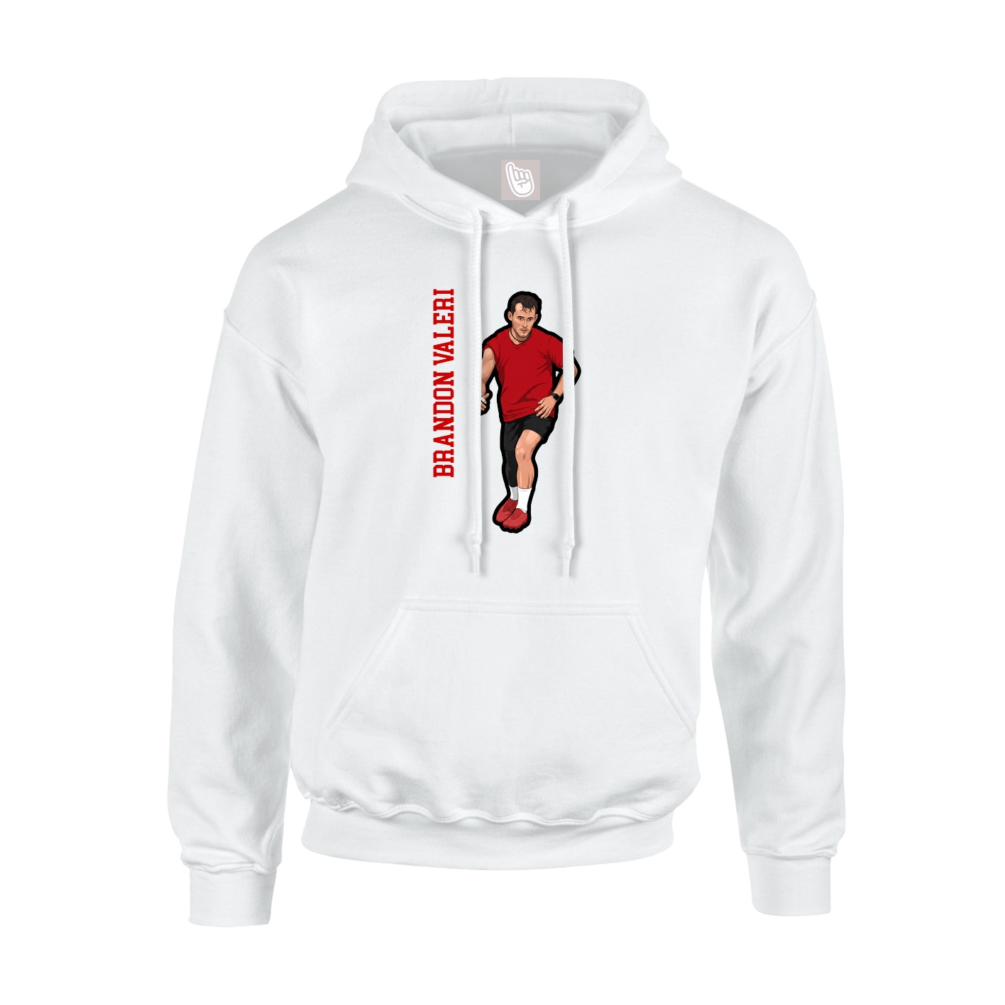 Hoodie — Name Vertical in White