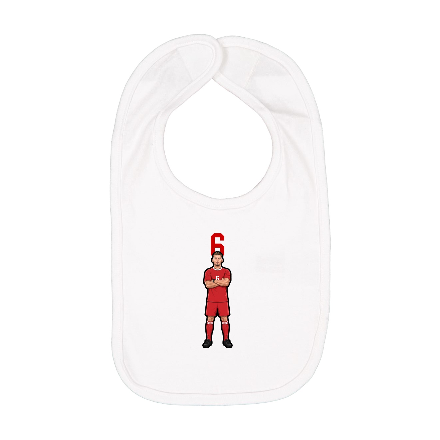 Infant Bib — Number Top in White