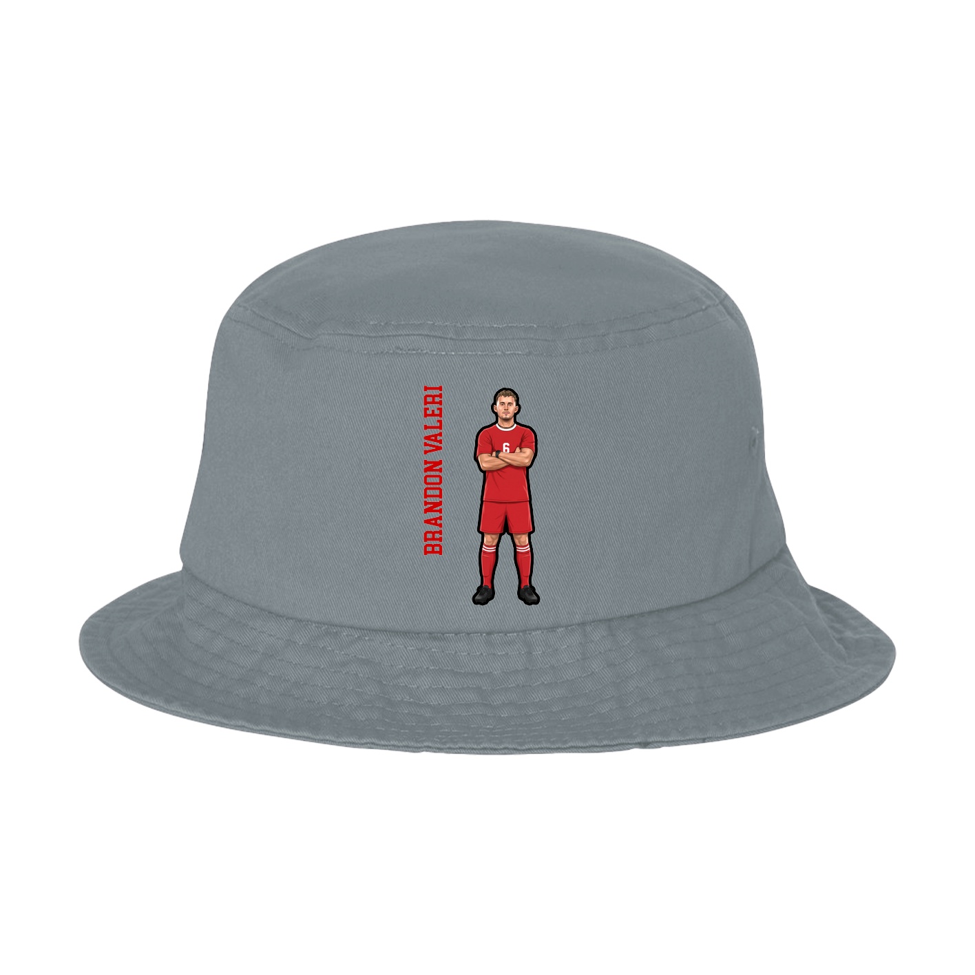 Bucket Cap — Name Vertical in Grey