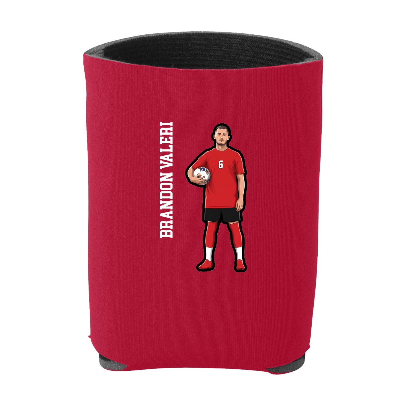 Can Holder — Name Vertical in Red