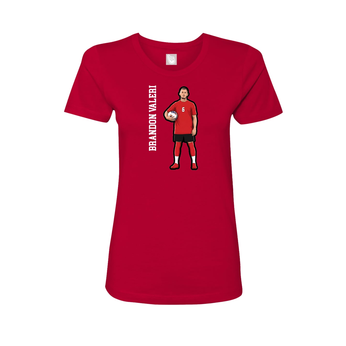 Womens Tee — Name Vertical in Red