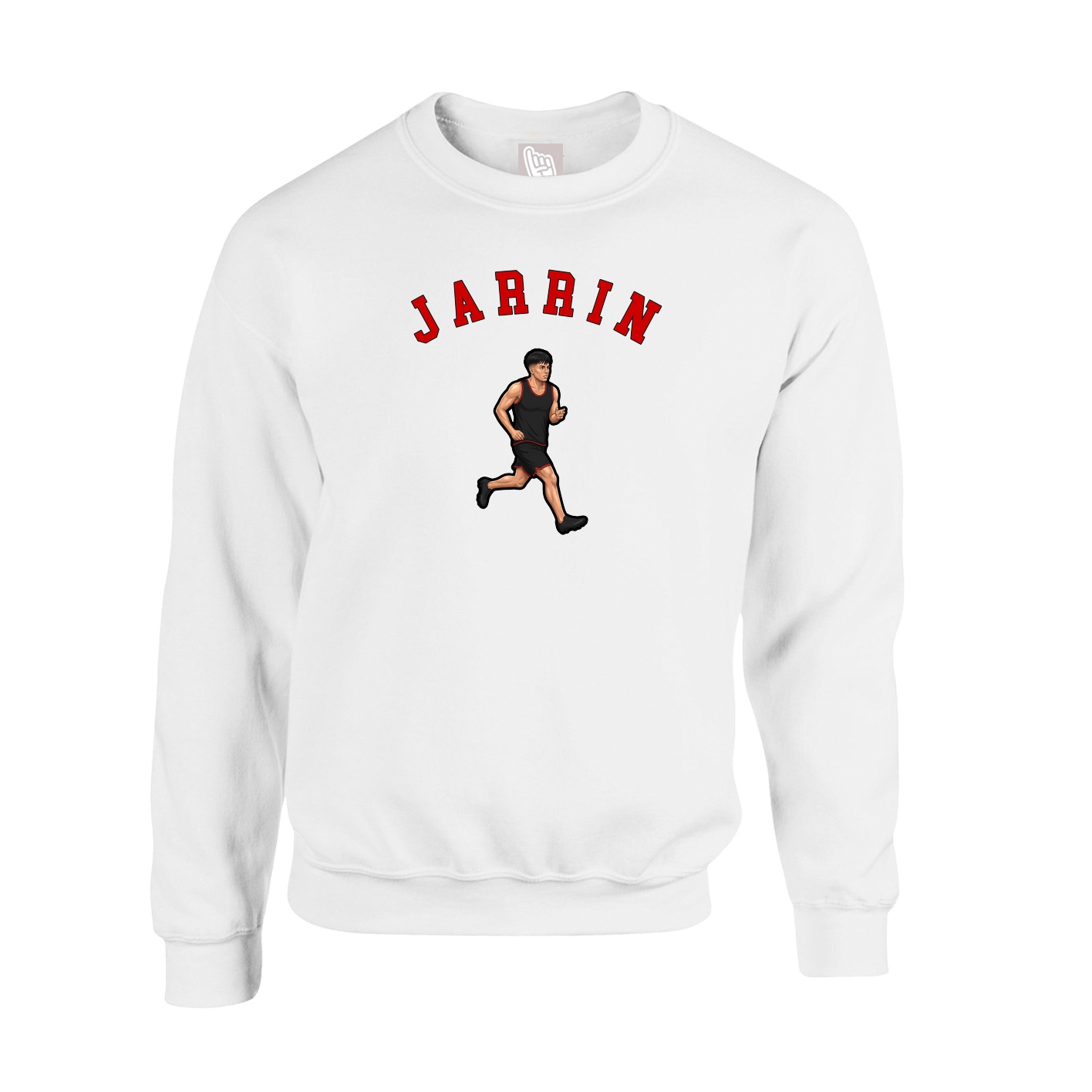 Fleece Crew — Shirsey Arch in White