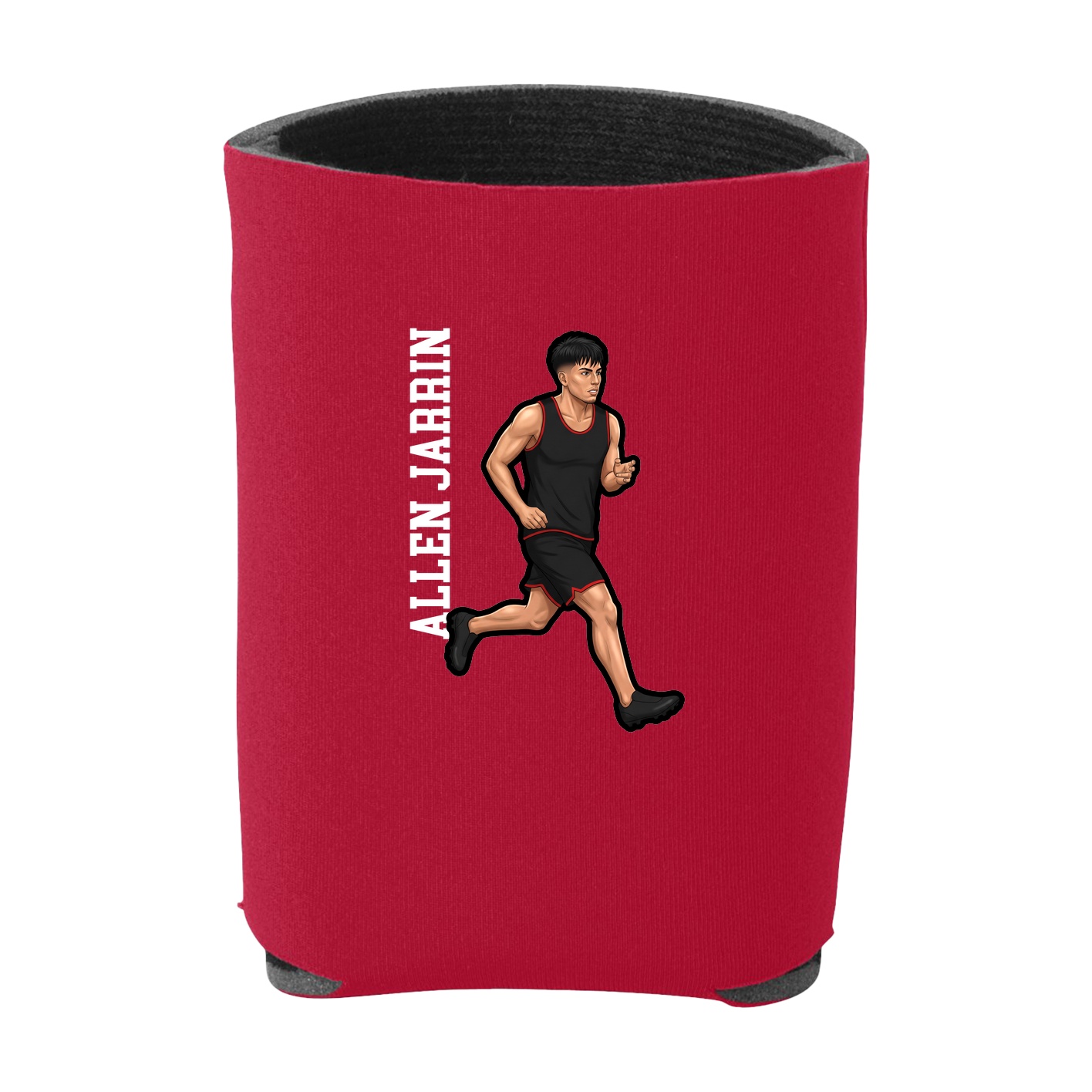 Can Holder — Name Vertical in Red