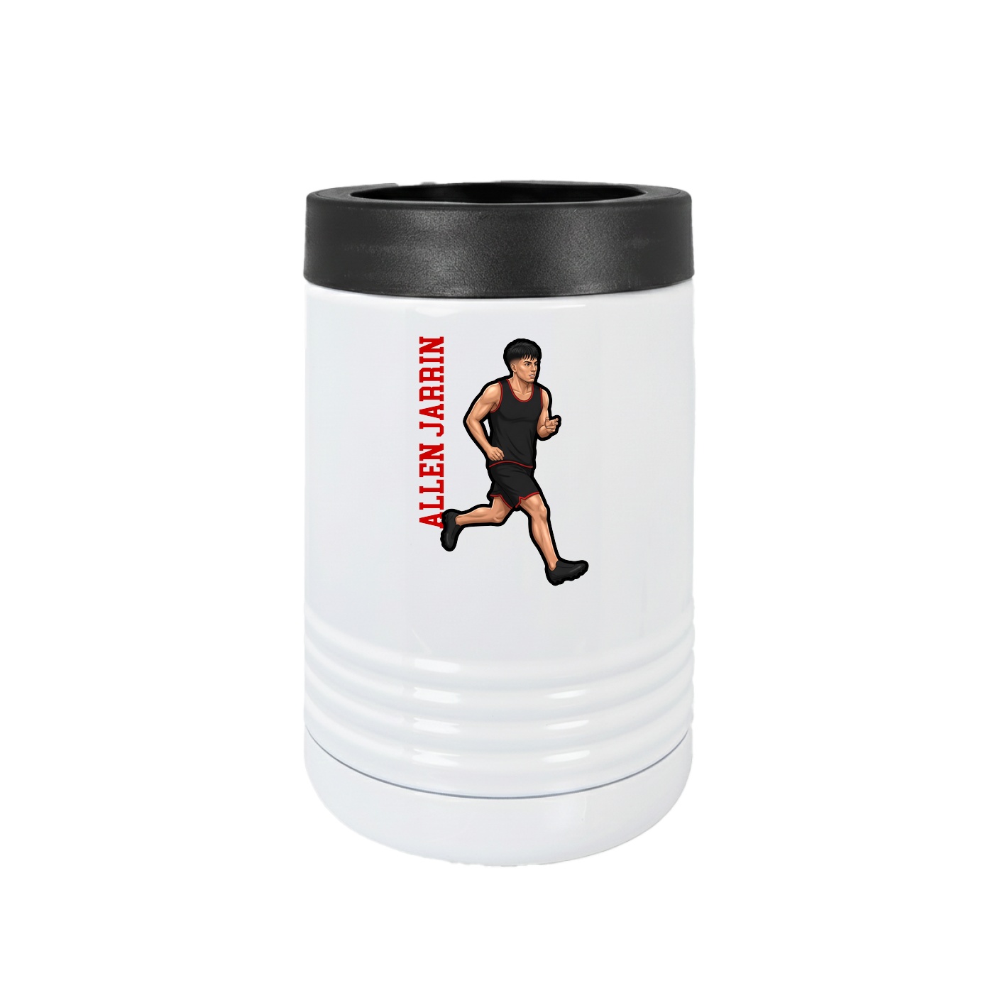 Beverage Holder — Name Vertical in White