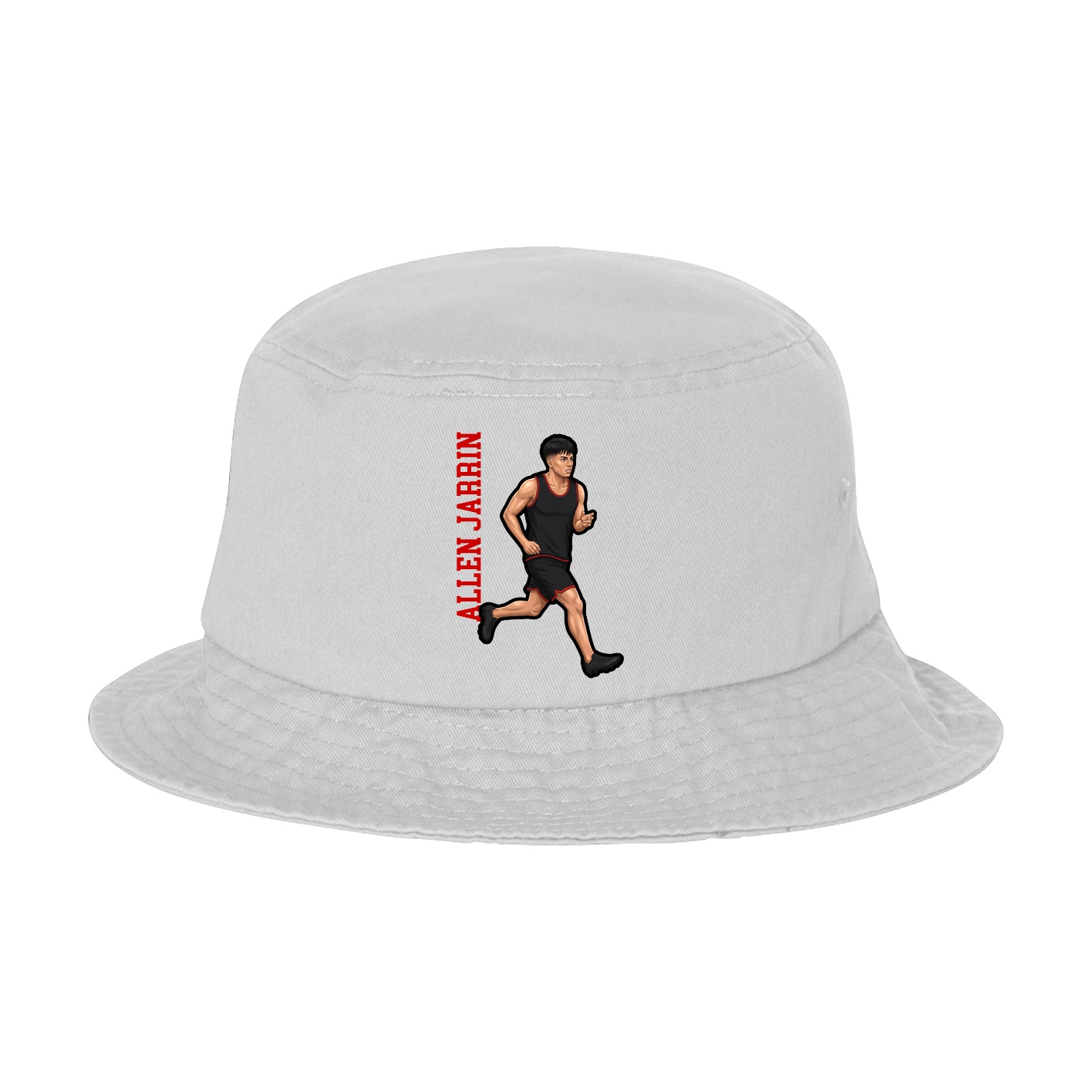Bucket Cap — Name Vertical in White