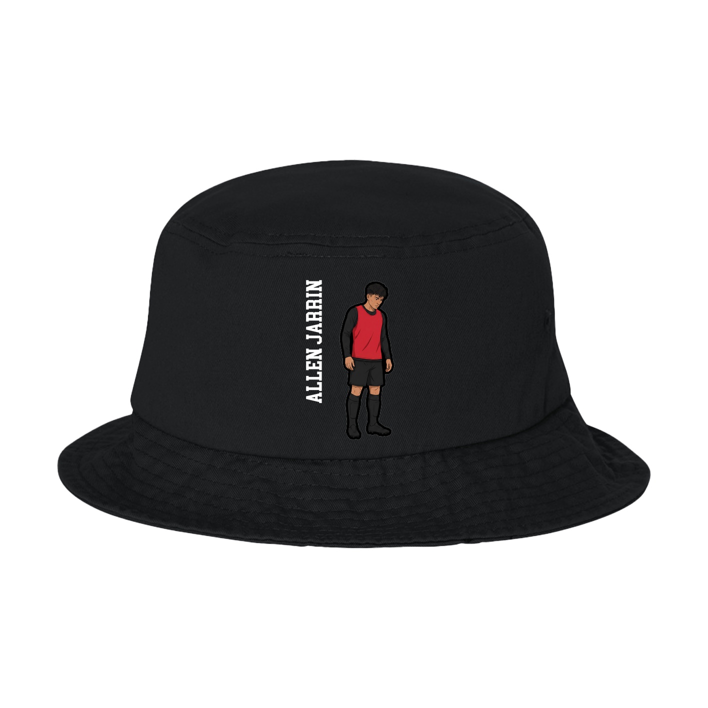 Bucket Cap — Name Vertical in Black