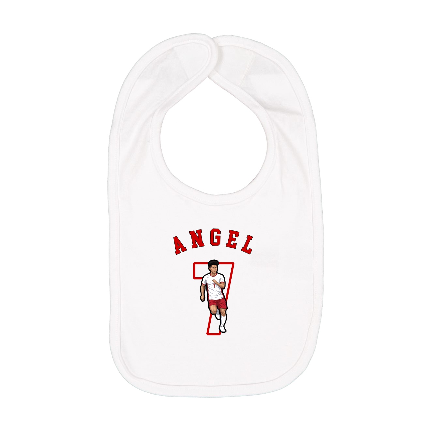 Infant Bib — Shirsey Arch in White