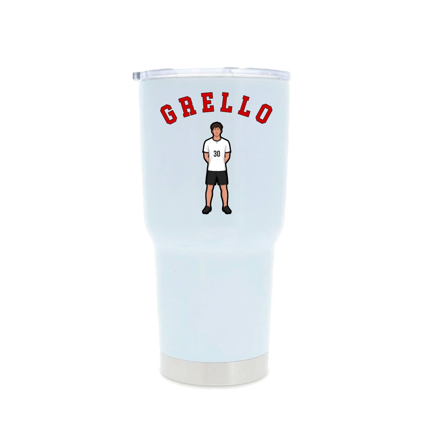 30oz Stainless Steel Tumbler — Shirsey Arch in White