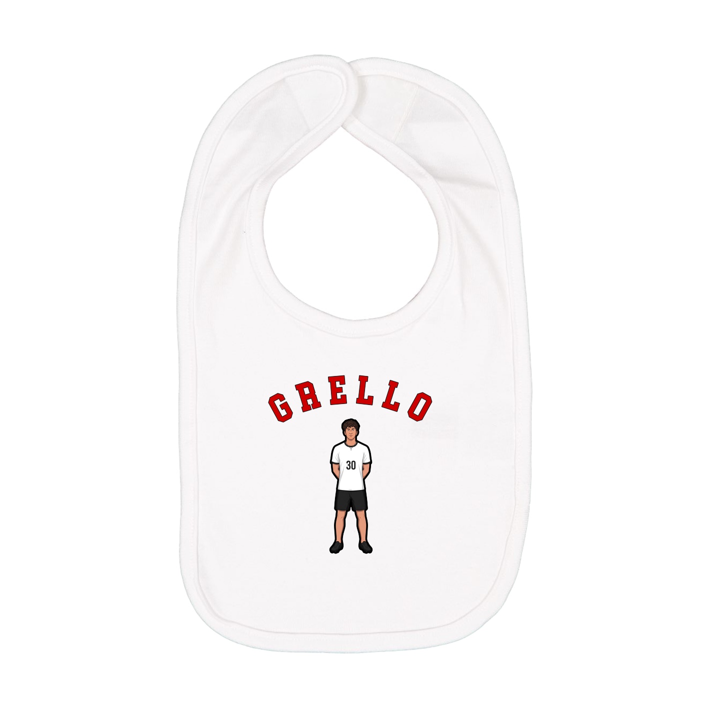 Infant Bib — Shirsey Arch in White