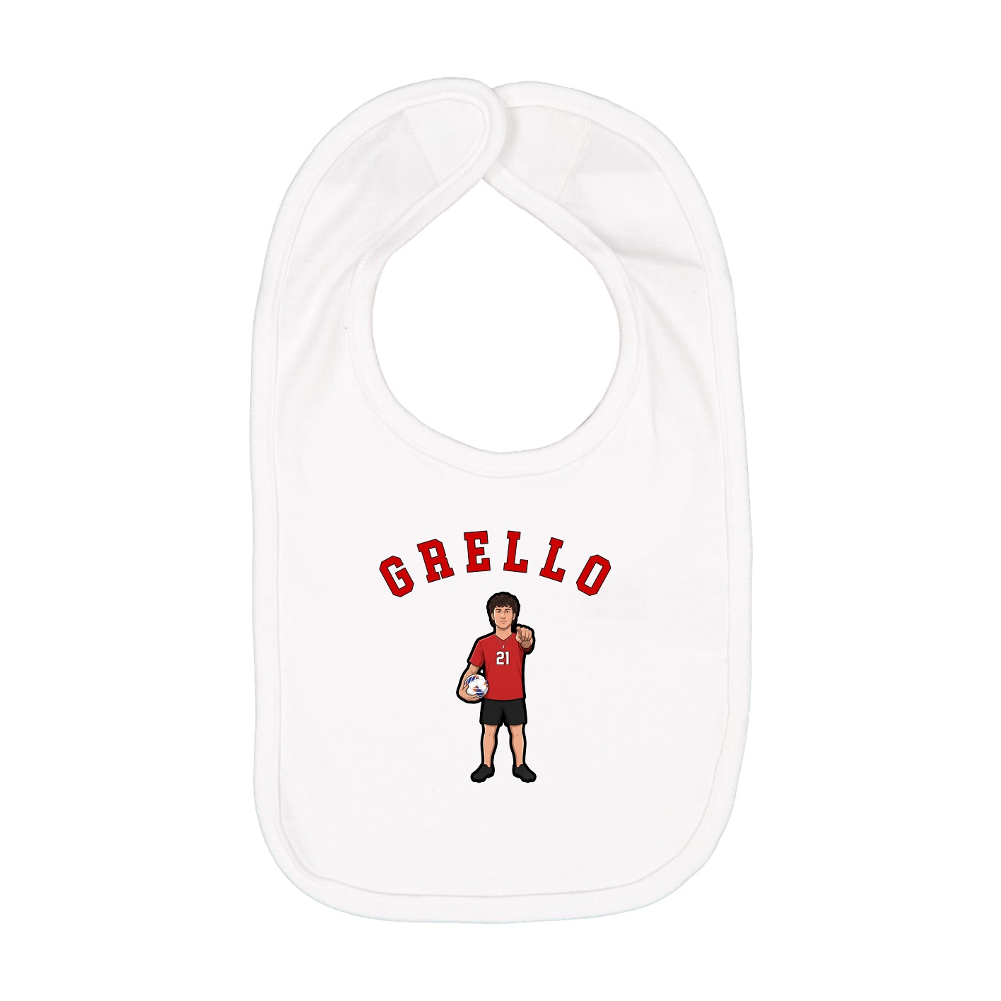 Infant Bib — Shirsey Arch in White