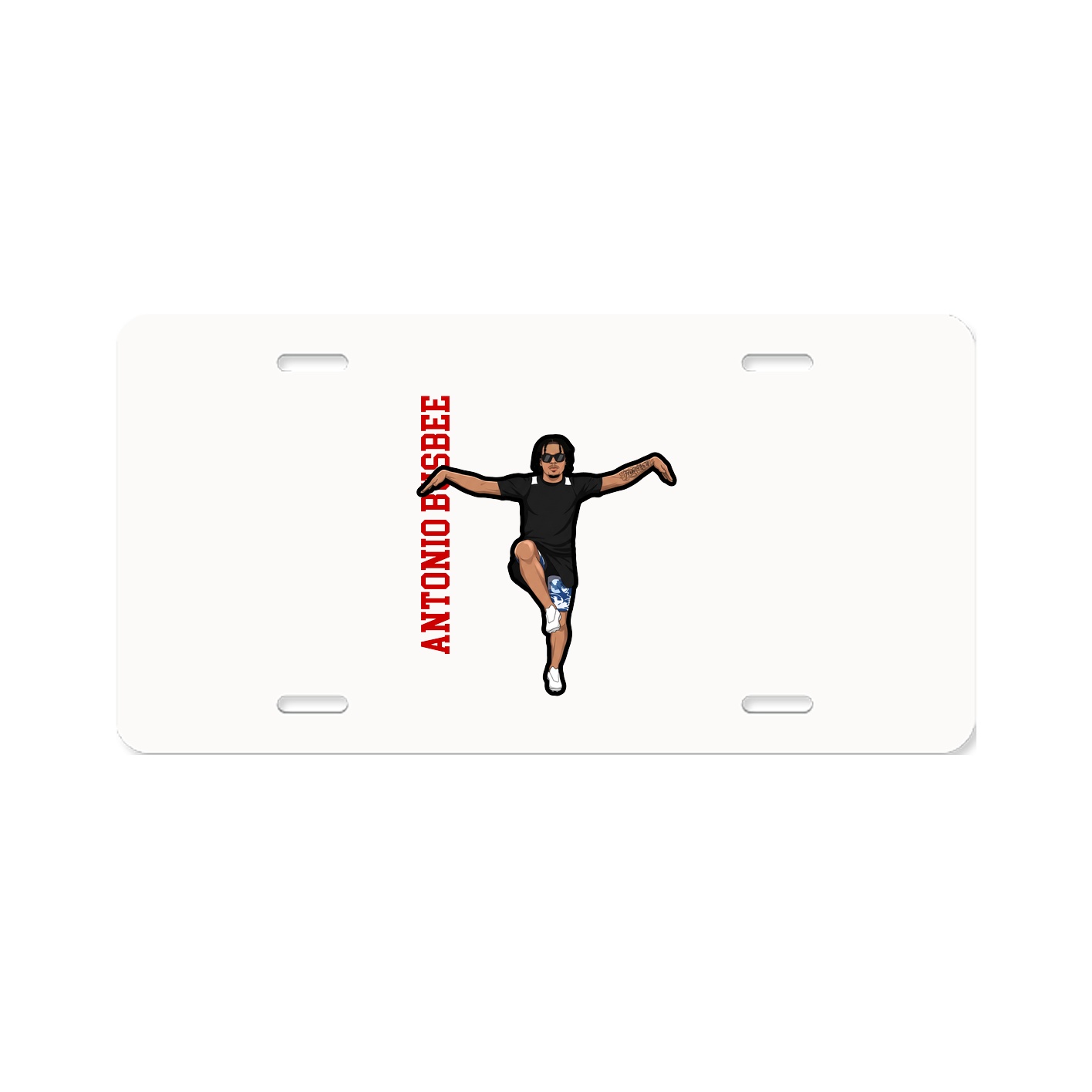License Plate — Name Vertical in Classic