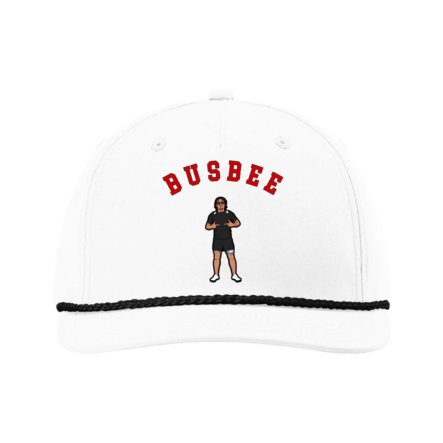 Five-Panel Classic Rope Cap — Shirsey Arch in White
